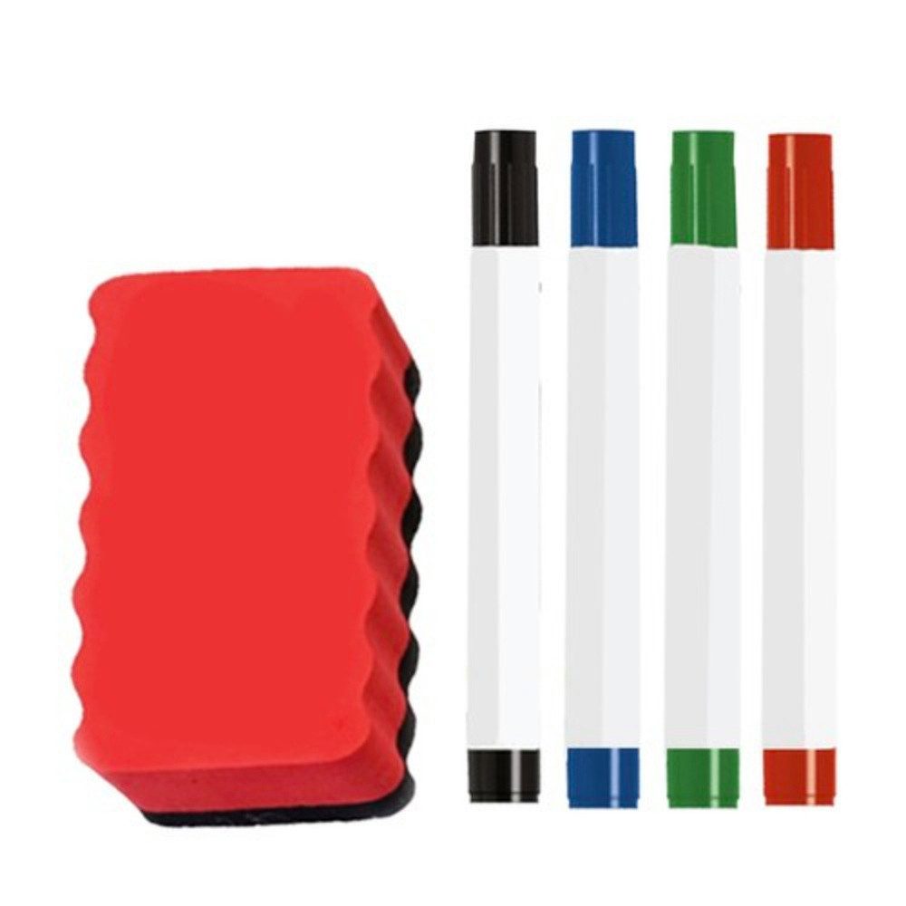 MAALEO Magnettafel Whiteboard Magnettafel, (Spar-Set, 1-tlg., Marker, Magnete und Schwamm), 60x40 cm abwischbar