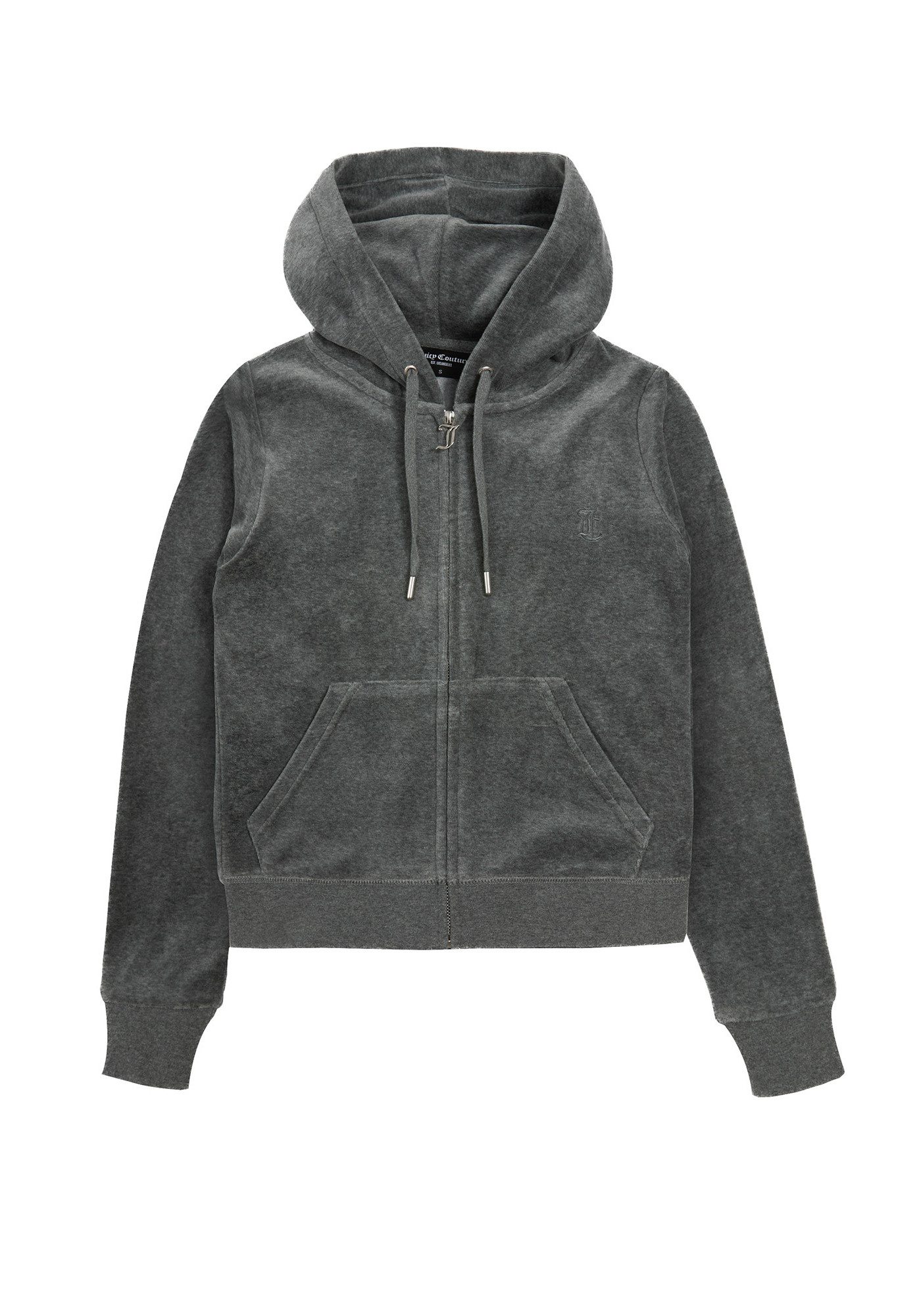 Juicy Couture Kapuzennickijacke ROBERTSON HOODIE Damen Trainingsjacke Damen, Sweatjacke mit Kapuze, Velour, mit Glitzer, Sale