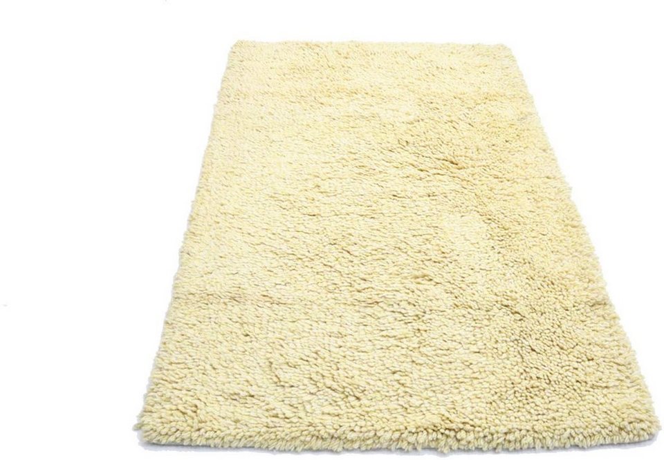 Wollteppich Shaggy Teppich handgewebt beige, morgenland, rechteckig, Höhe:  30 mm