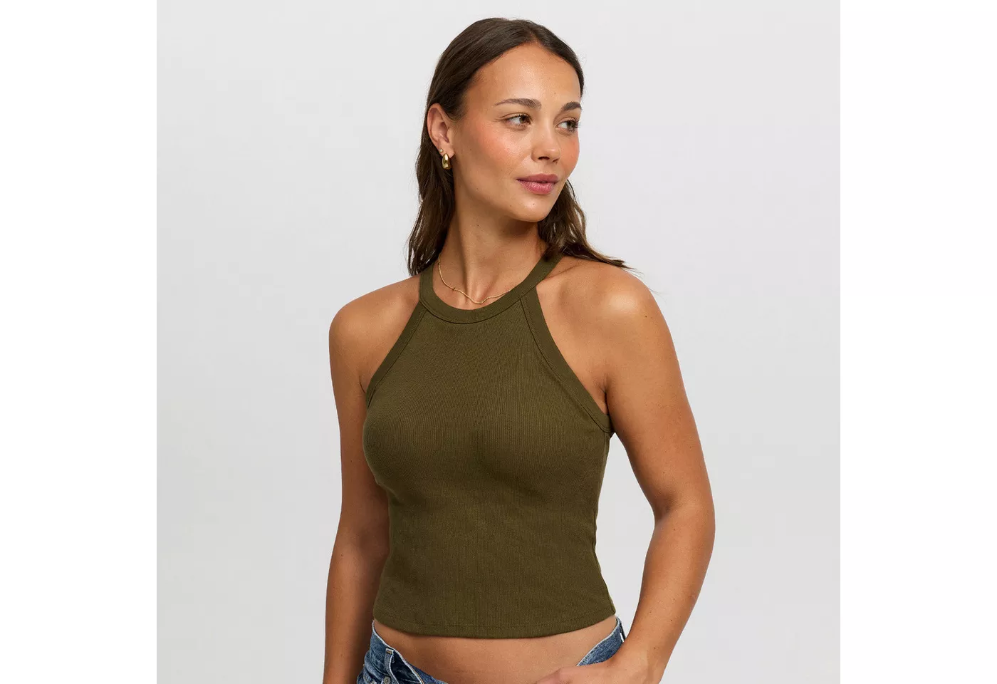 cfab BH-Hemd Neckholder Bratop-Khaki-XL (1-tlg)