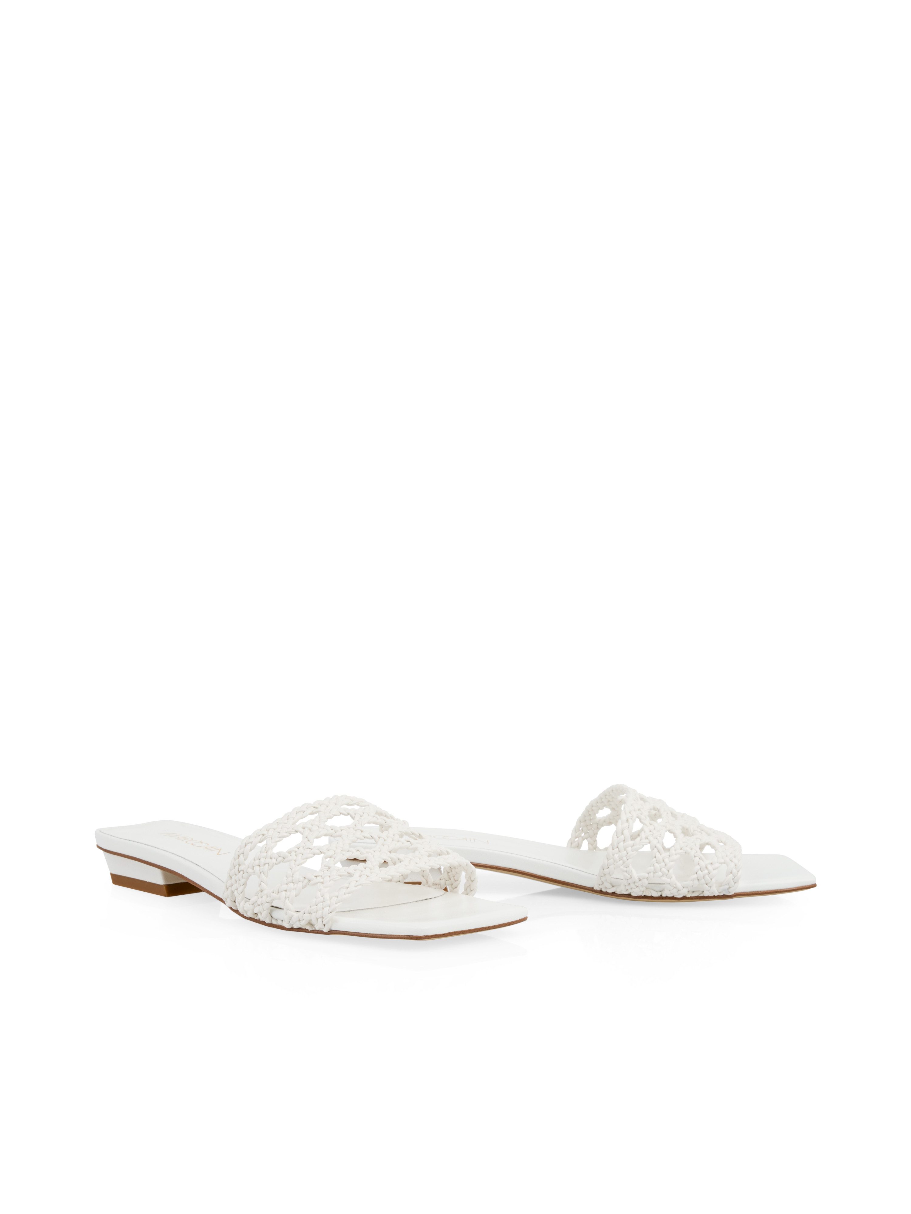 Marc Cain Collections Leo's Oasis Pantolette Blockabsatz, Hochzeitsschuh, Sommerschuh mit Lasercuts
