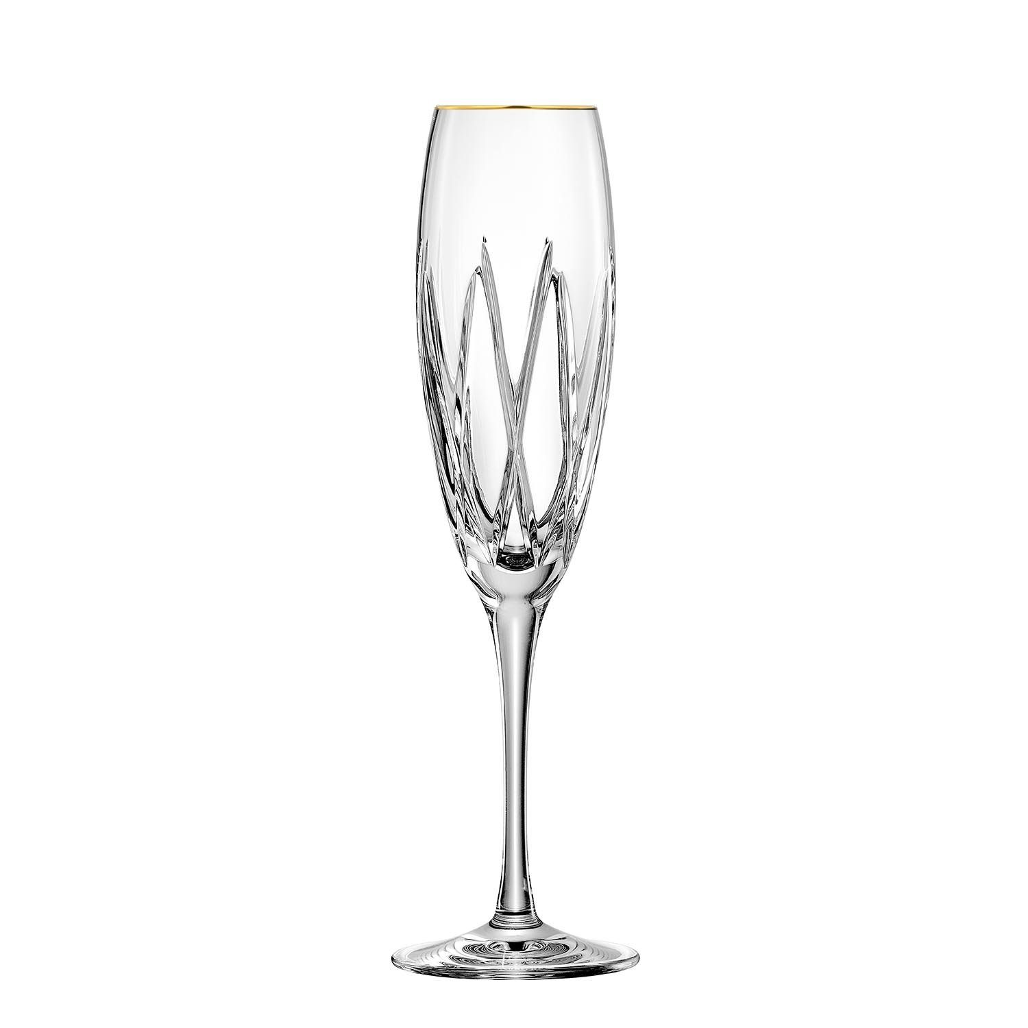 Champagnerglas Sektglas London Gold (25 cm) - Kristallglas mundgeblasen · von Hand ge