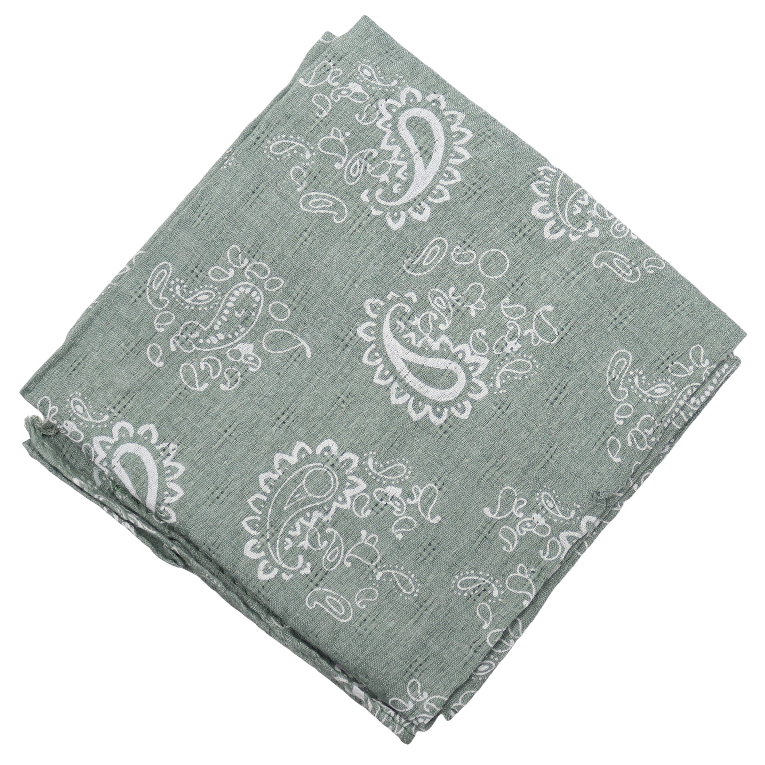 MIRROSI Nickituch ierecktuch ca. 60 × 60 cm, wunderschönes Paisley-Muster, Damen Halstuch ideal für Frühling, Sommer oder Herbst