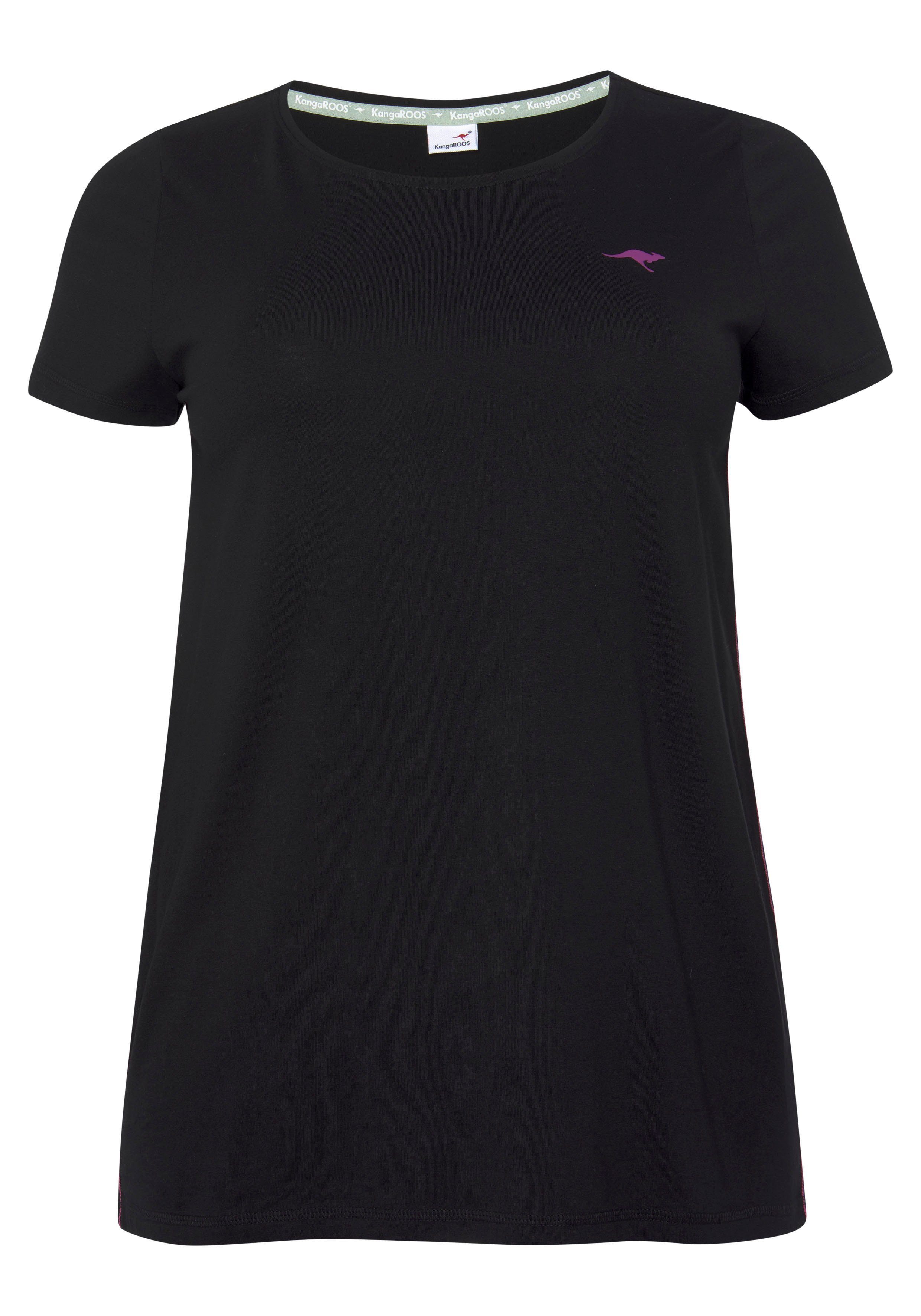KangaROOS Longshirt (2er-Pack) Kurzarm, figurumschmeichelnde Passform, große Größen