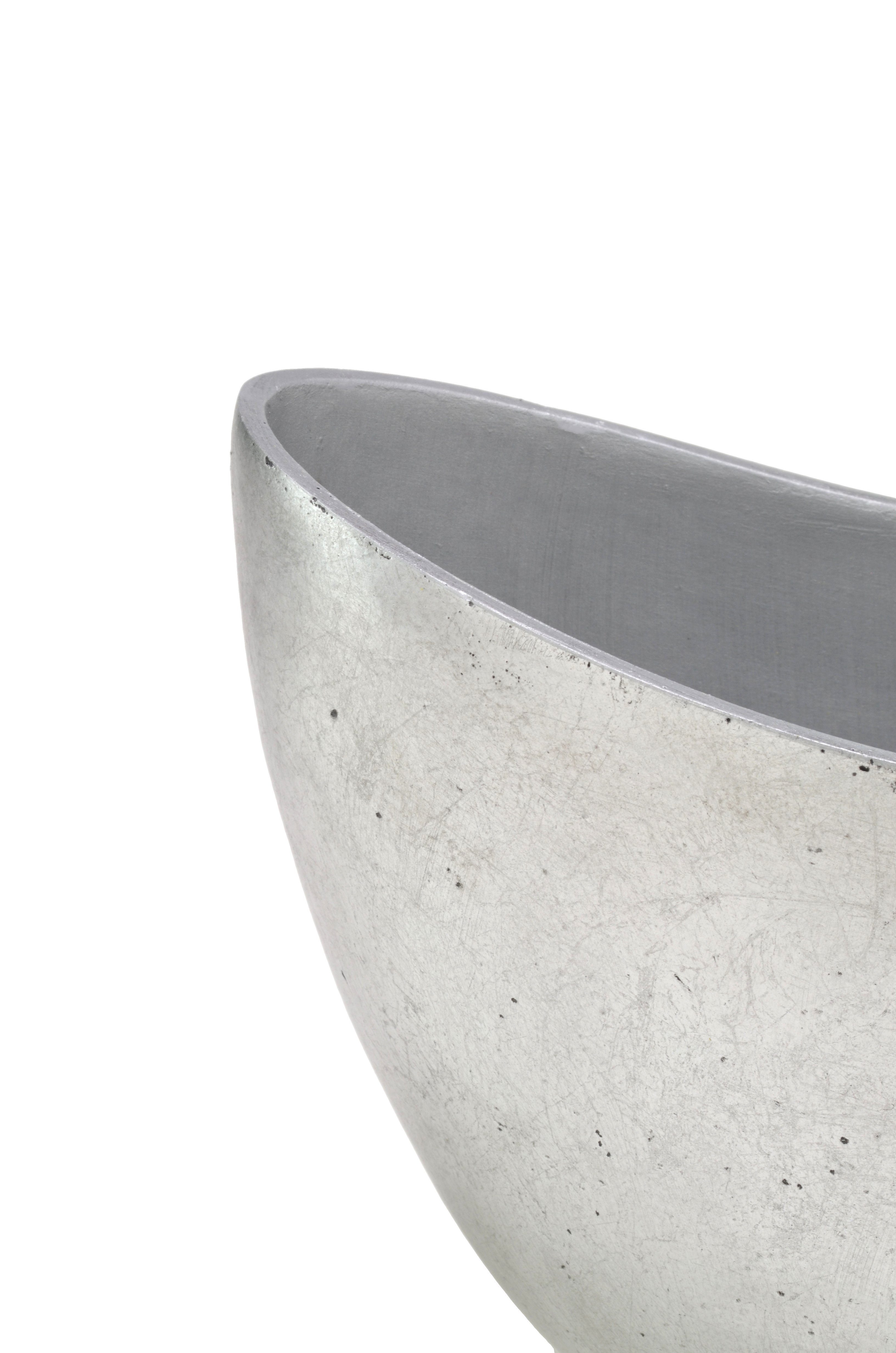Flingora Jardiniere Odeta, Fiberglas - Indoor - Silber - 37 x 18 x 21 cm