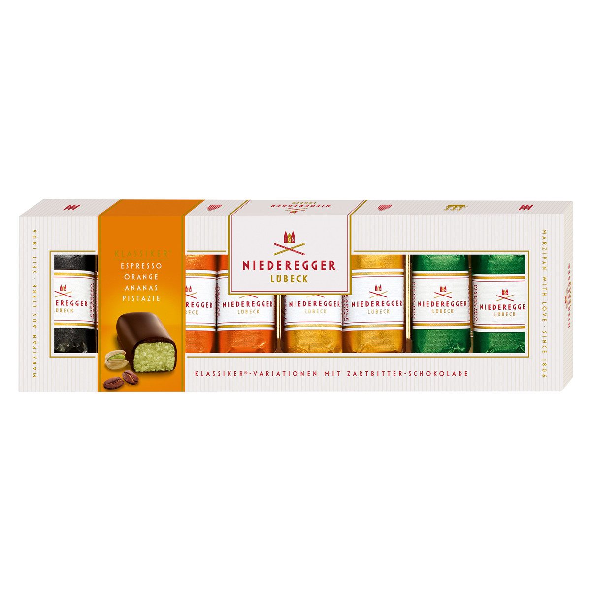 Niederegger Schokolade, Niederegger Marzipan Klassiker Variationen Zartbitter 100g 2er Pack