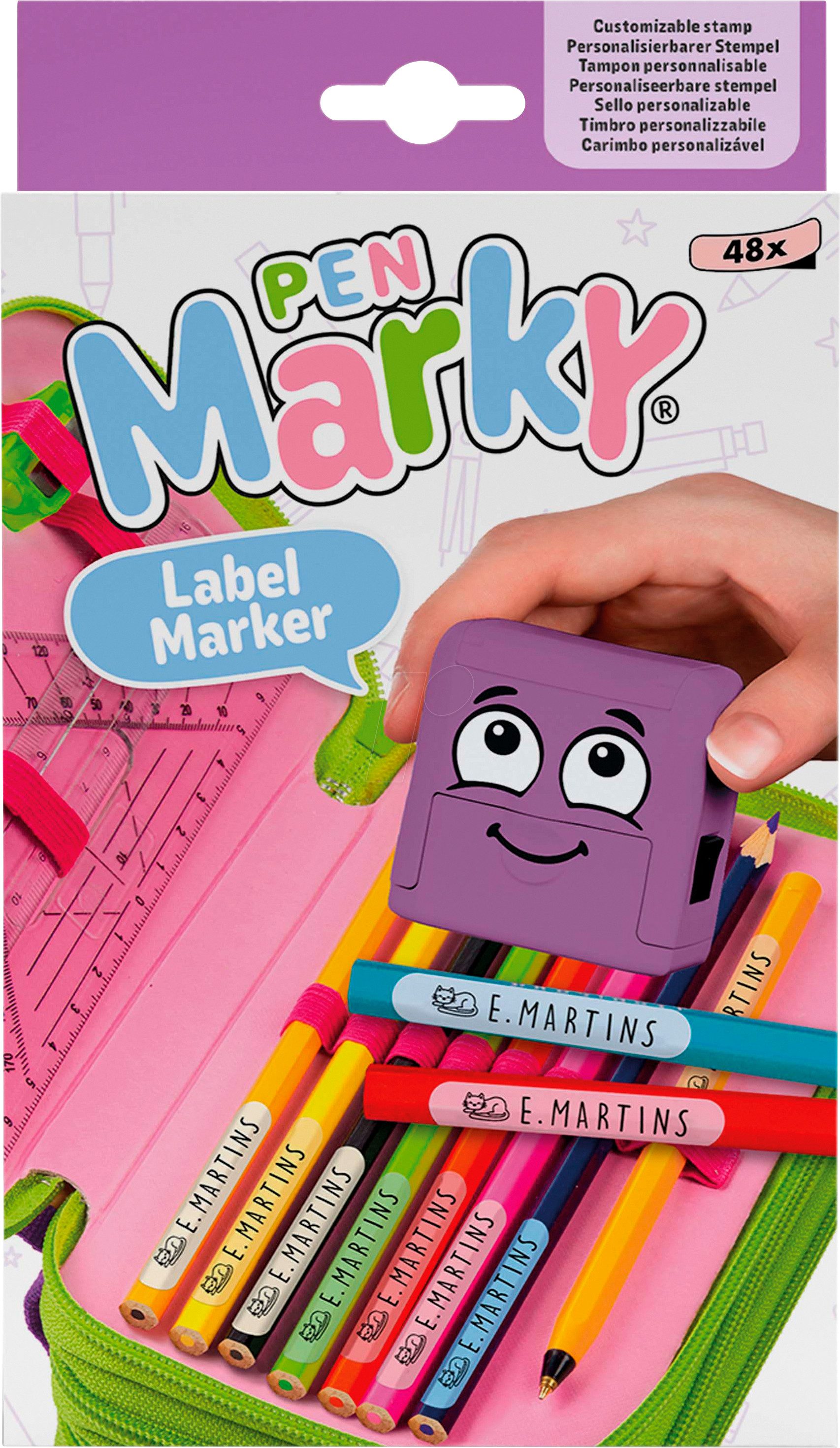 COLOP Stempel Pen Marky Label Marker, 24 Motive