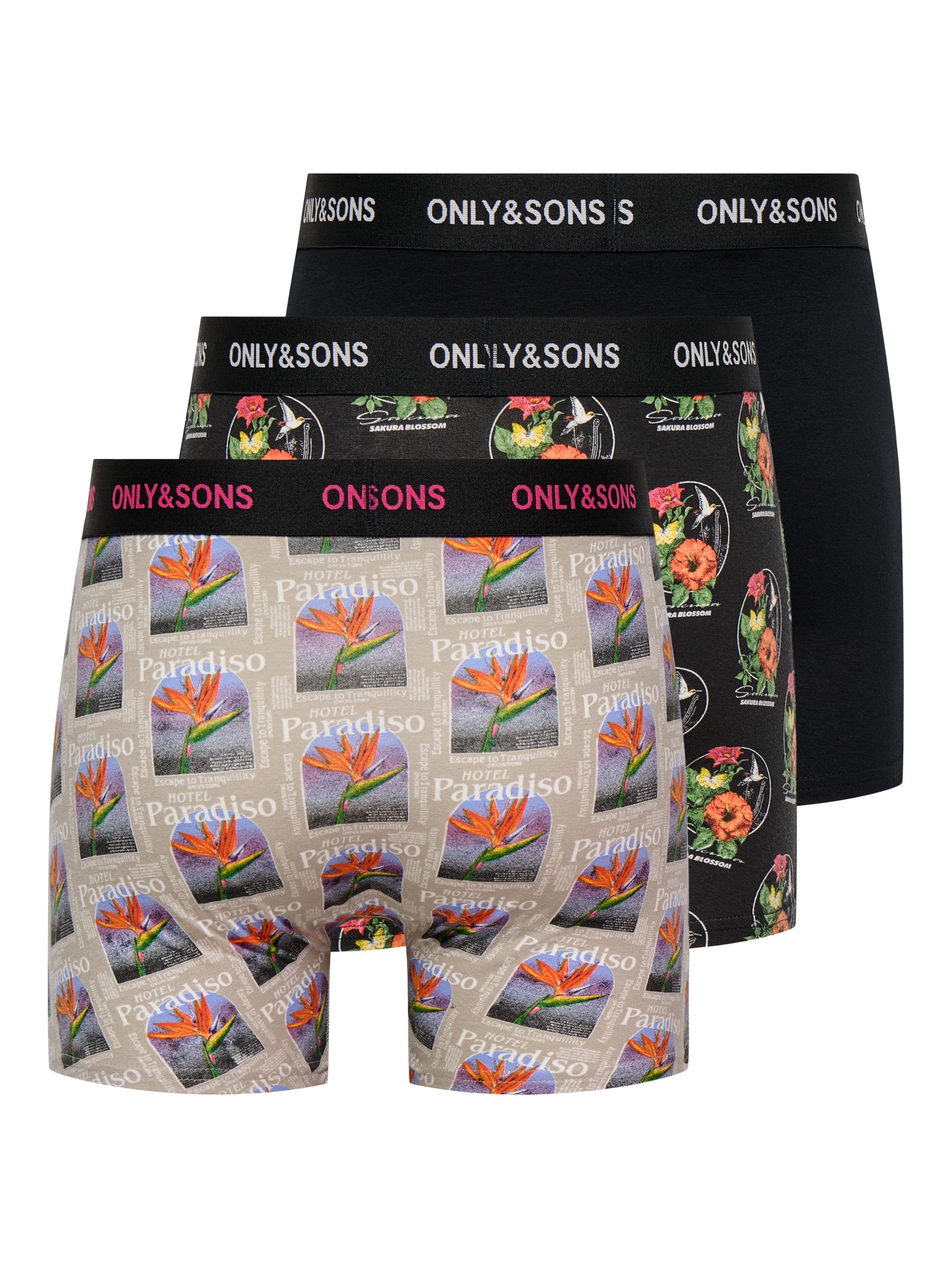 Trunk ONSFITZ AOP WB BOLD BOXER 3PACK NOOS