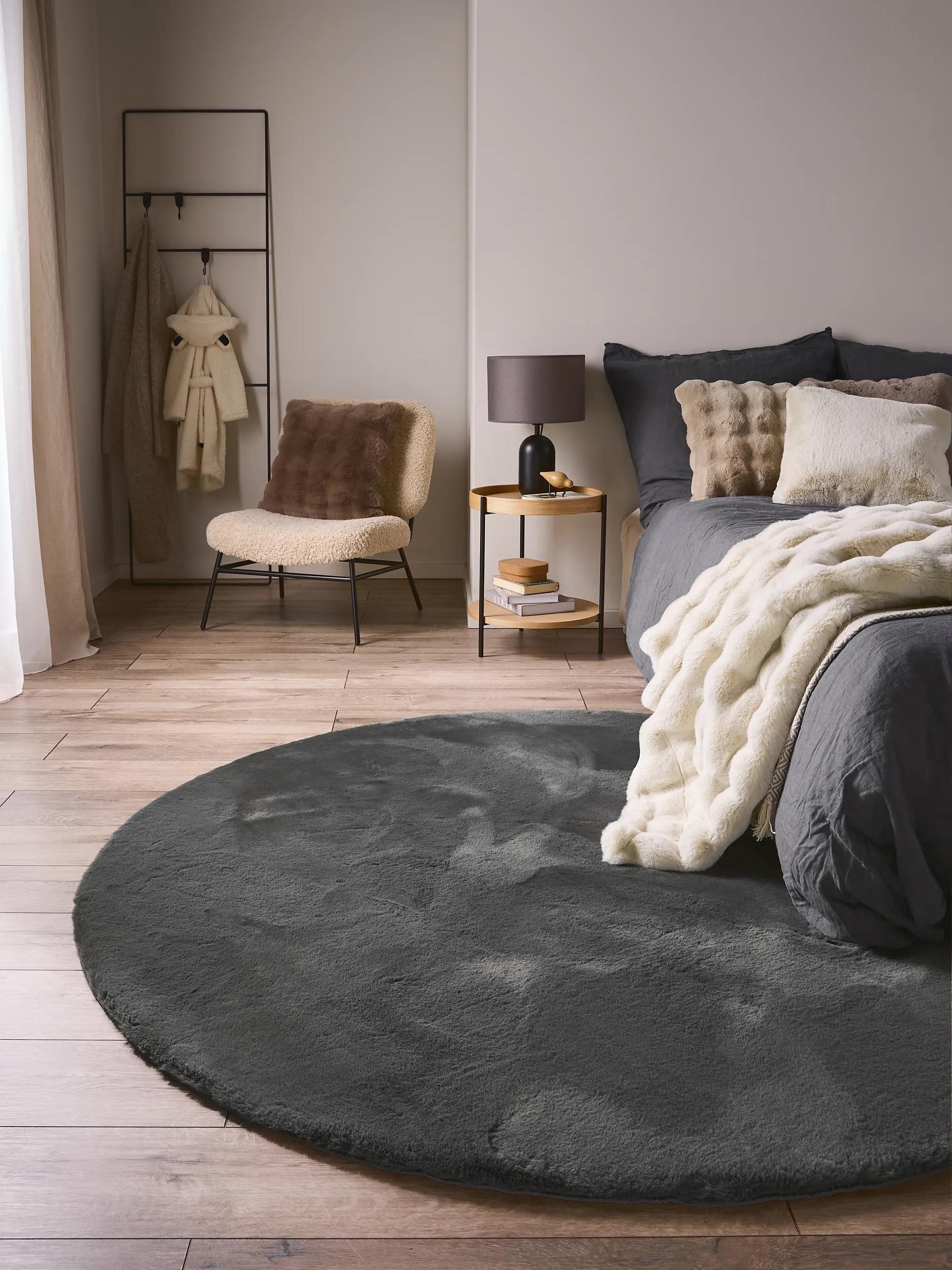 benuta Fellteppich Dave, rund, Höhe: 21 mm, Kunstfaser, Berber, Ethno-Style günstig online kaufen