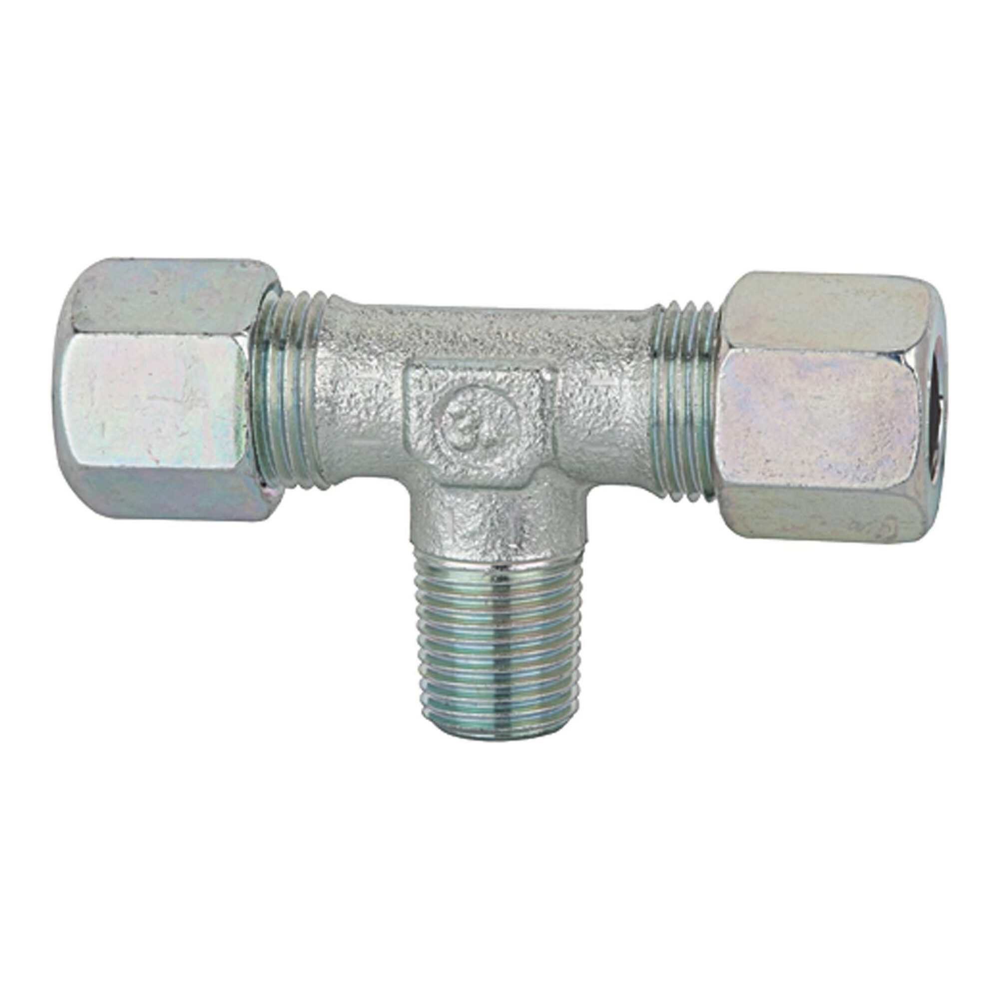 RIEGLER Heizgerät Riegler T-Einschraubverschraubung, R 1/4 a., Rohr-Außen-Ã˜ 8, Stahl ve