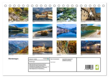 CALVENDO Wandkalender Montenegro (Tischkalender 2025 DIN A5 quer), CALVENDO Monatskalender