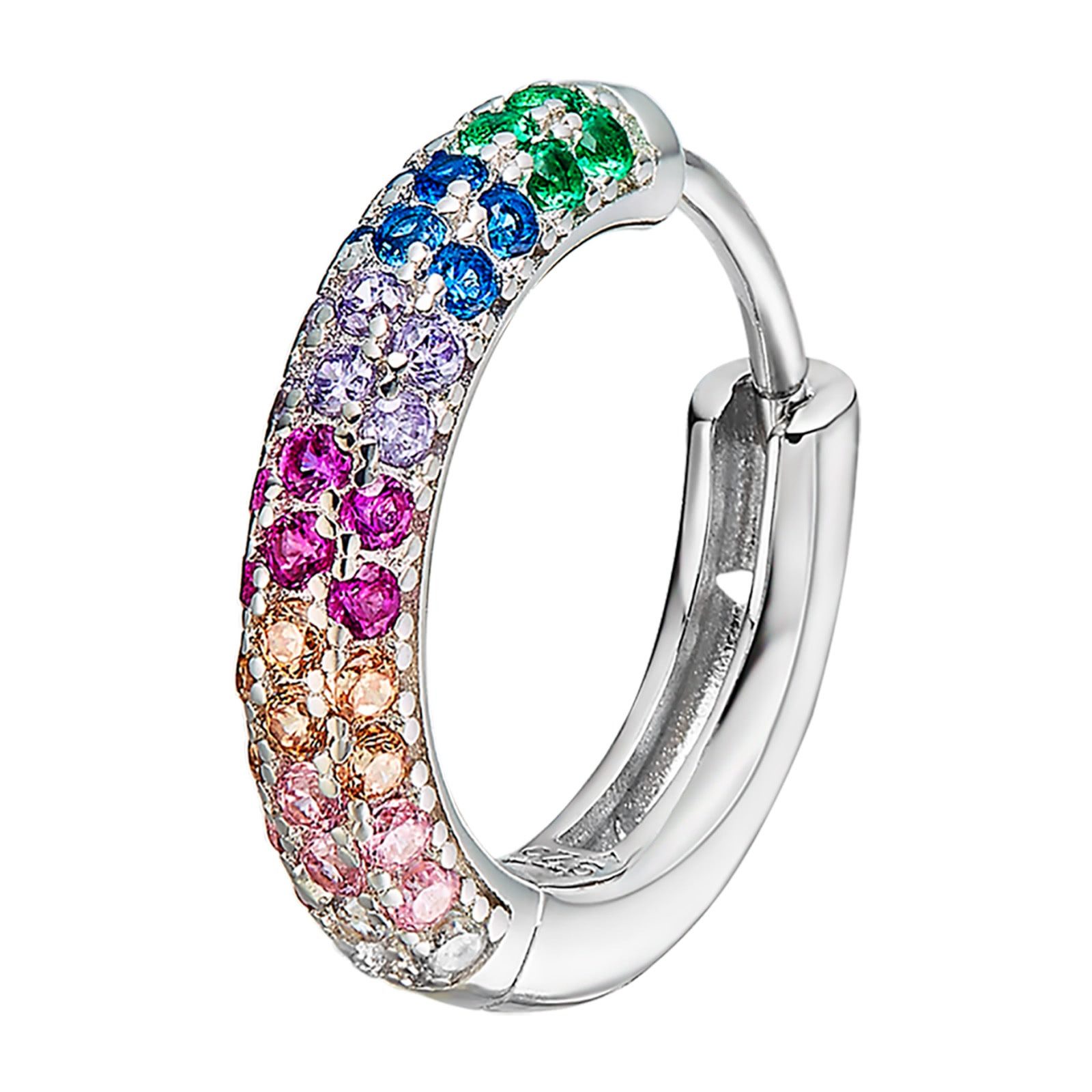 LOTUS SILVER Paar Creolen LOTUS Silver Zirkoniastein 925 Silber (Creolen), günstig online kaufen