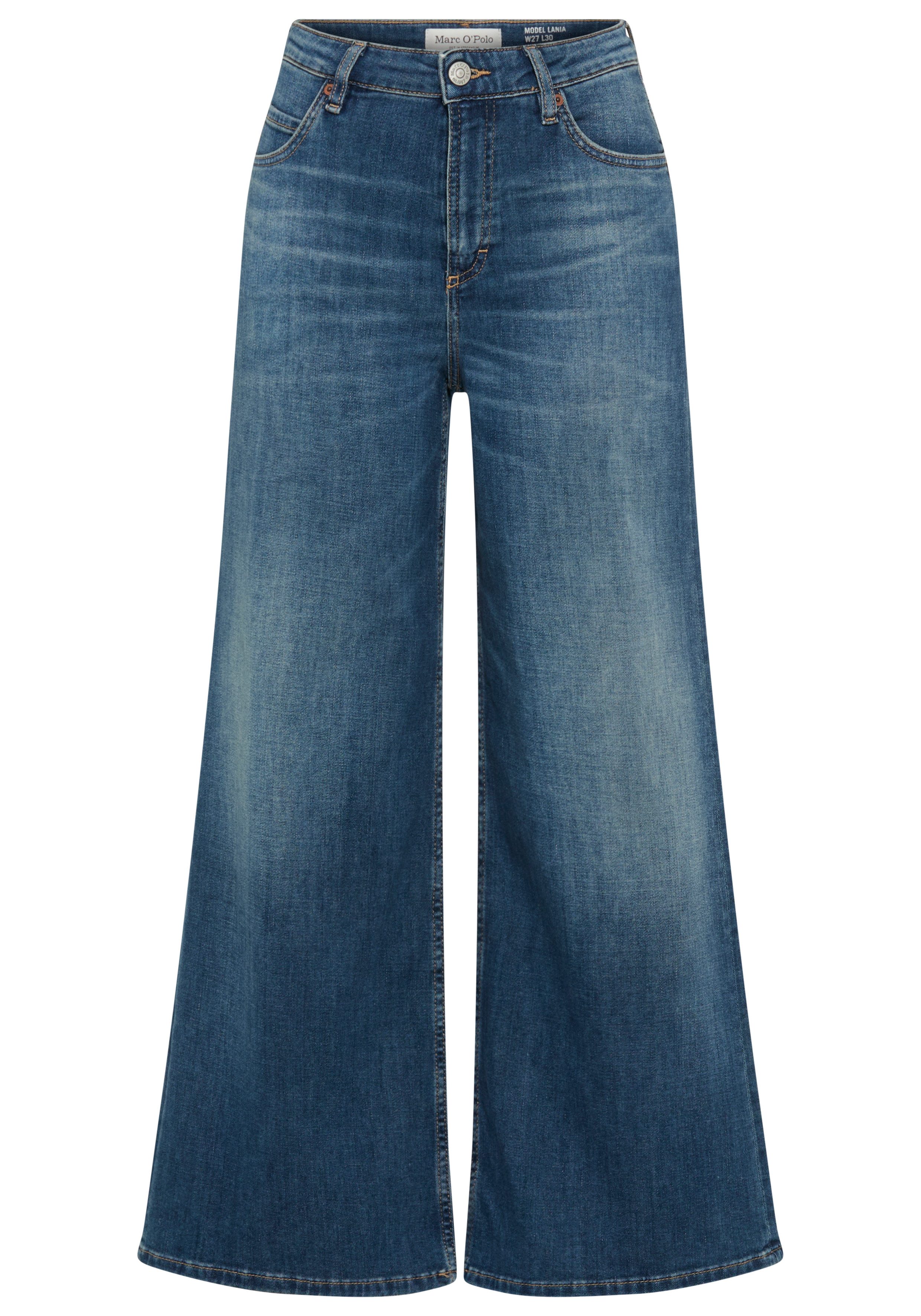 Weite Jeans aus Cashmere Touch Denim