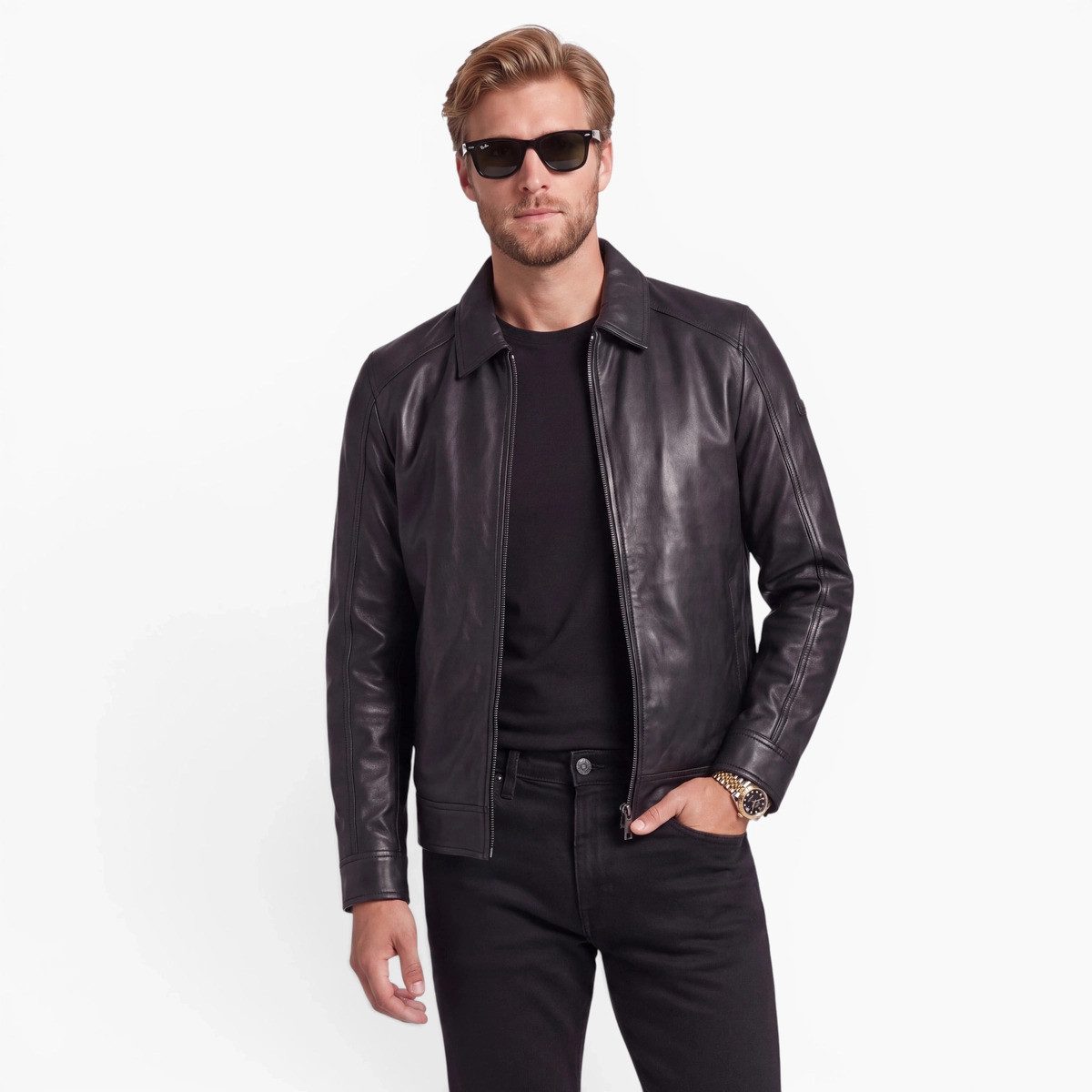 BOHMBERG Lederjacke KAITO Herrenlederjacke aus edlem Lammnappa Leder