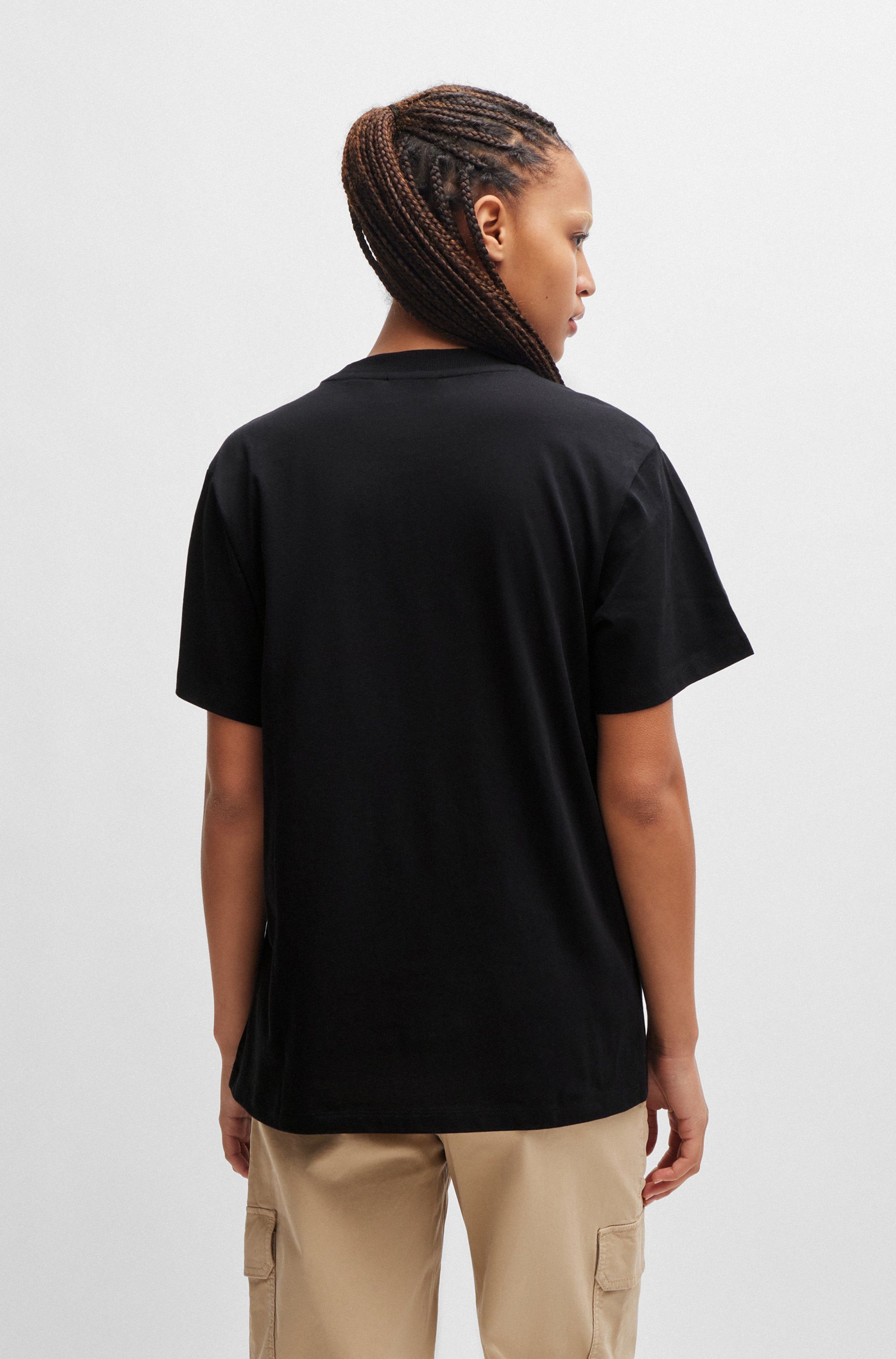 HUGO Blue T-Shirt Vintage Tee mit Logo-Badge günstig online kaufen