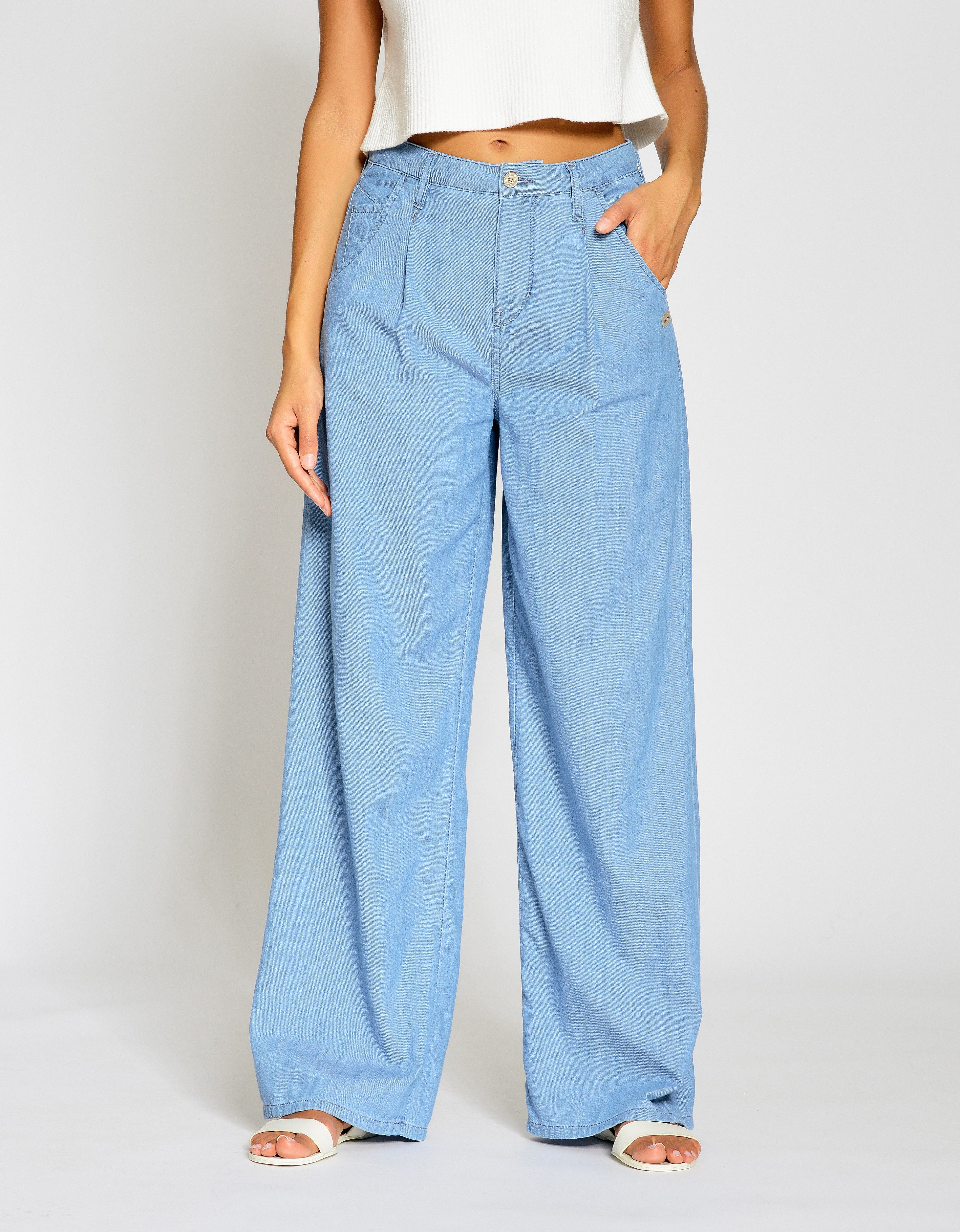Roswear Damen-Jeans Bootcut – Mittelhohe Taille, Dehnbarer Stretch-Denim – Kurvige Passform, 5-Pocket-Design