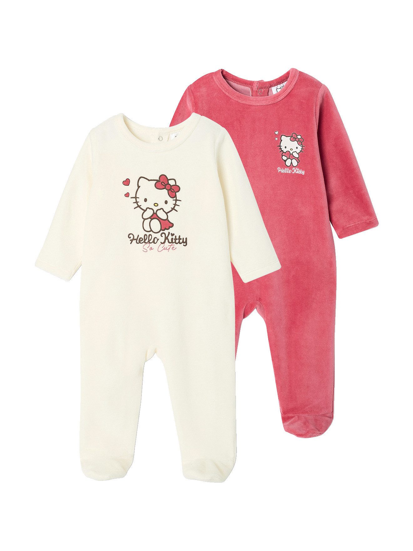 vertbaudet Schlafanzug 2er-Set Baby Schlafanzüge Baby HELLO KITTY