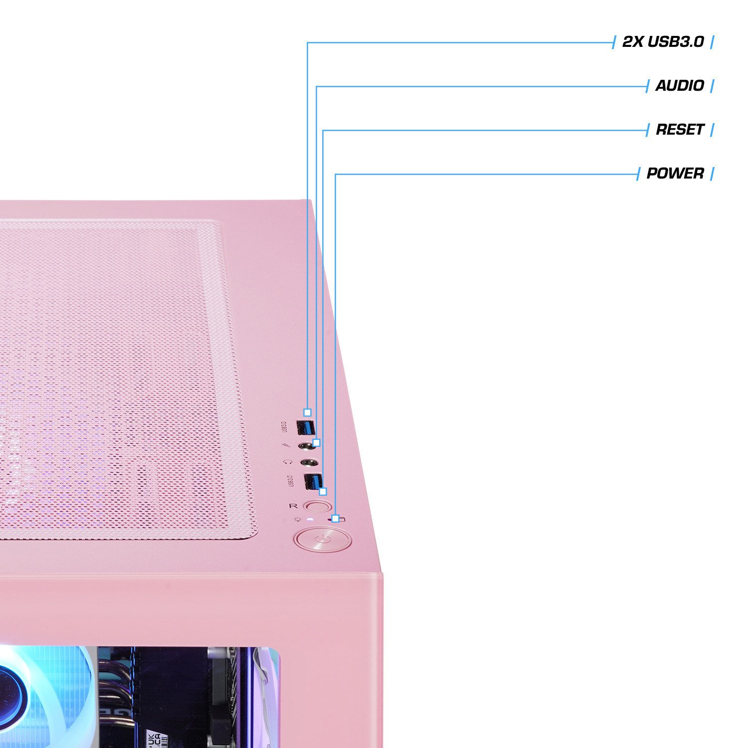 Kiebel Zindarella V Gaming-PC-Komplettsystem (27", AMD Ryzen 7 AMD Ryzen 7 5700X, RTX 5060, 32 GB RAM, 1000 GB SSD, ARGB-Beleuchtung, WLAN) – Bild 2 von 5