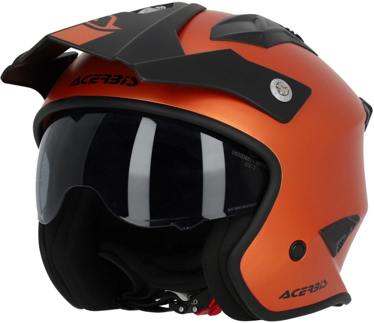 Acerbis Motorradhelm Aria Metallic Jethelm, integriertes Sonnenvisier