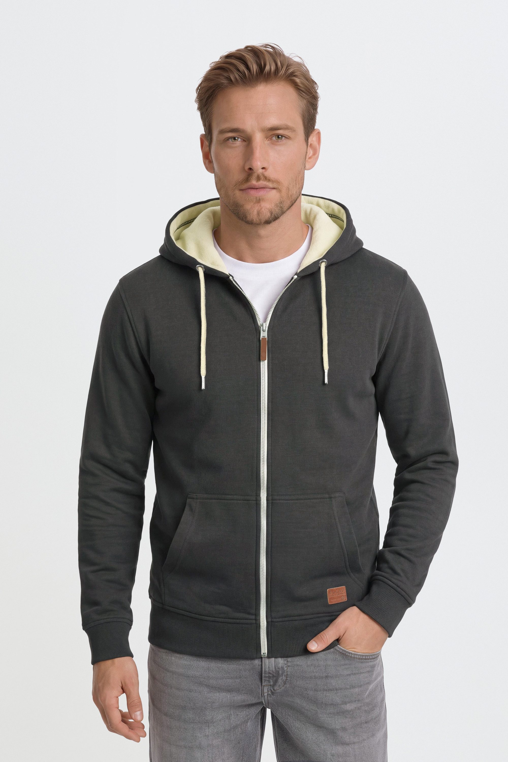 Blend Kapuzensweatjacke BHHulker Stilvolle Kapuzensweatjacke mit weicher Fleece-Innenseite