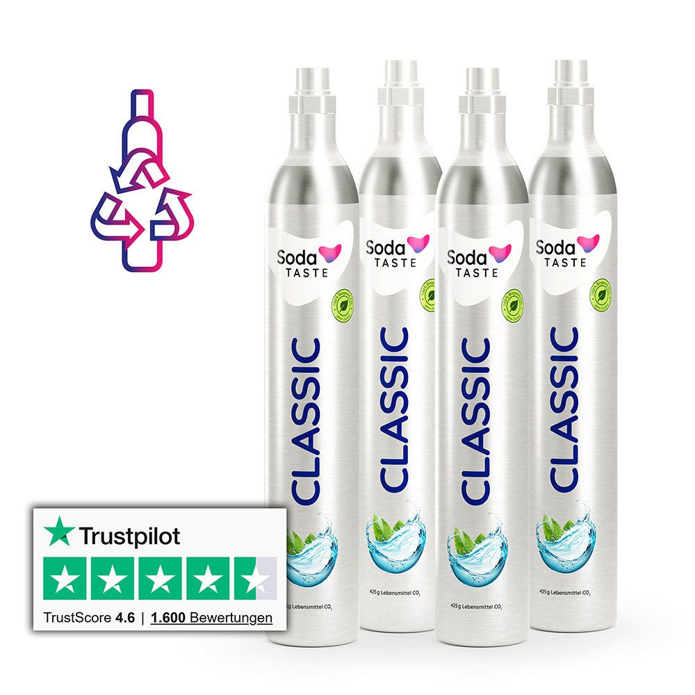 SodaTASTE Wassersprudler Swap CO₂ Cylinder - Découvrez la variété du bouton Soda