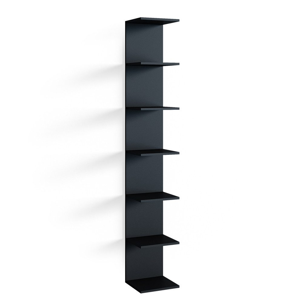 Vicco Bücherregal Paolo, Schwarz, 30 x 190 cm, 1-tlg.