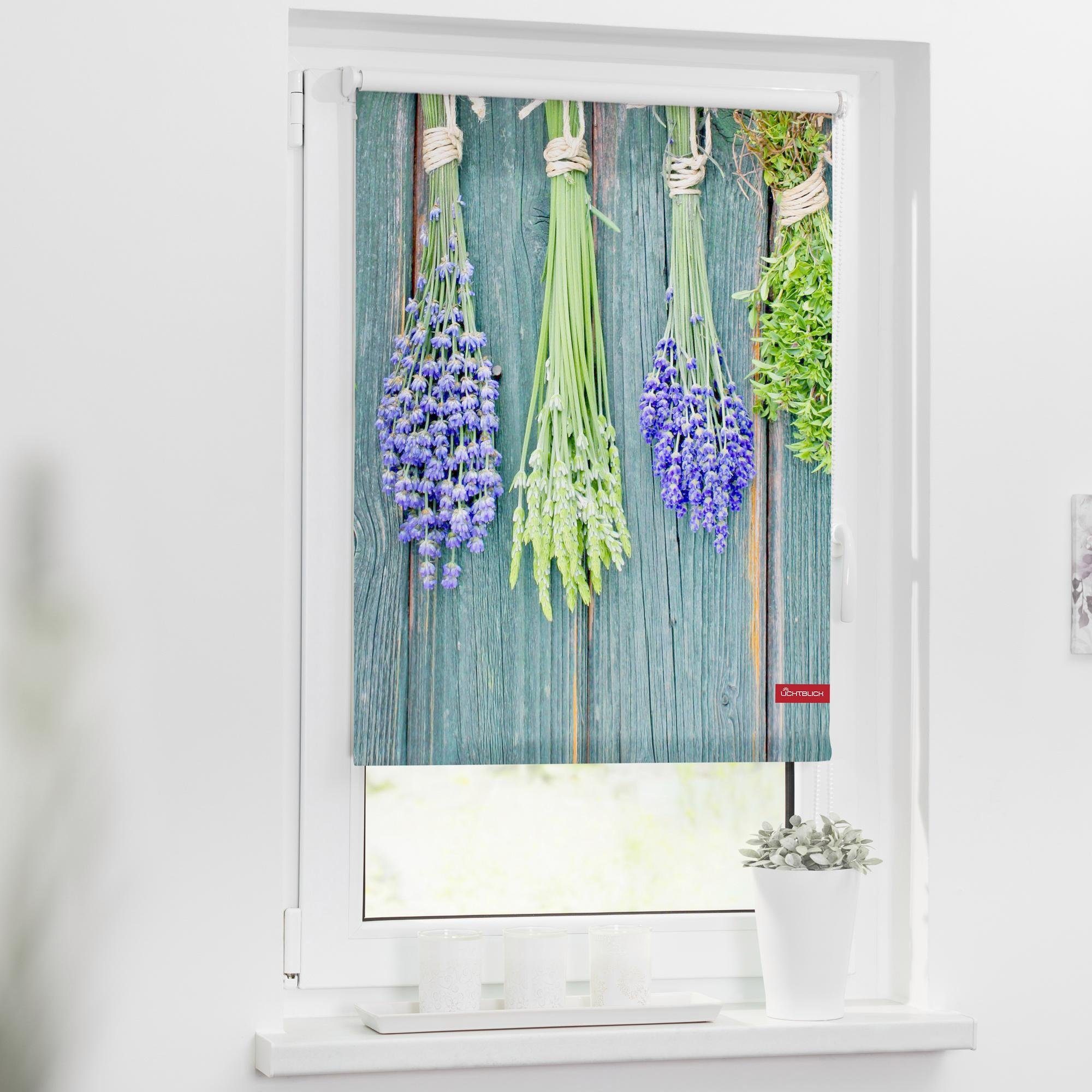 Seitenzugrollo Klemmfix Motiv Küchenkraüter, LICHTBLICK ORIGINAL, günstig online kaufen