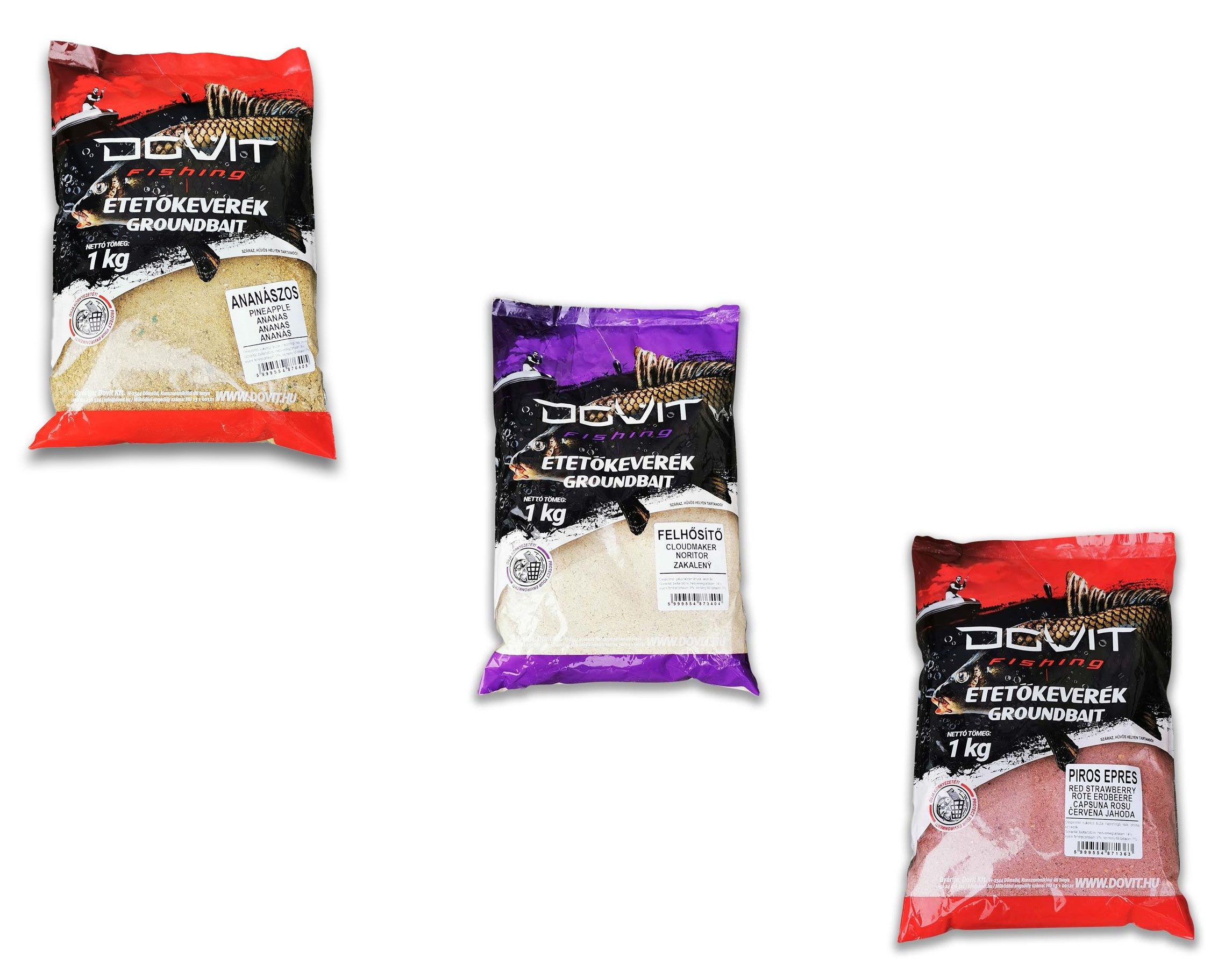 Kunstköder 3er Spar-Set Grundfutter 3kg - ver. Aromen Feeder Karpfenfutter Set 3