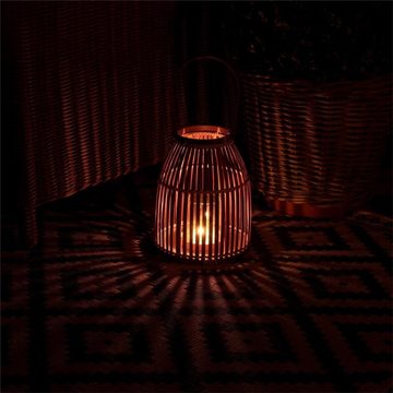 BOURGH Laterne RIPOSTO Bambus Windlicht / Kerzenhalter mit Glaseinsatz - Dekoration
