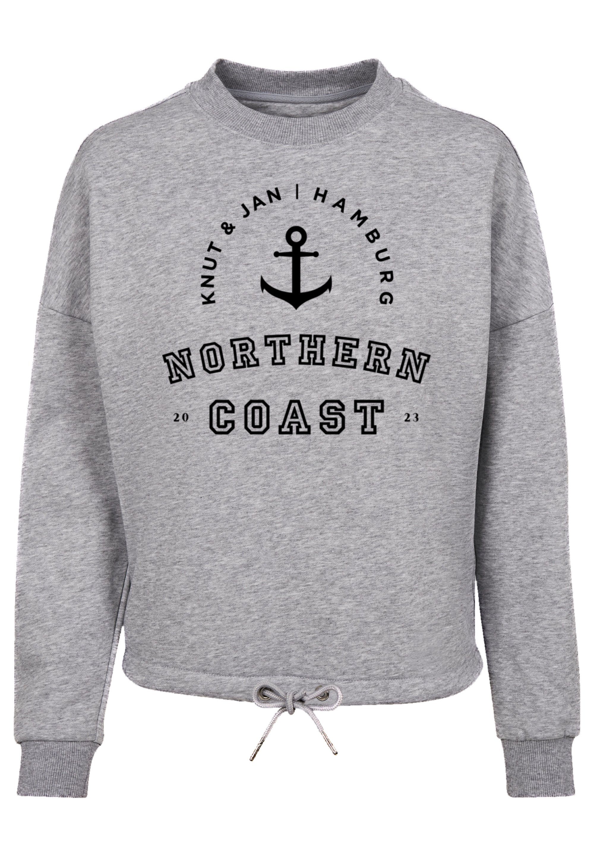 Hamburg & Sweatshirt Print F4NT4STIC Knut grey Jan Coast Northern heather