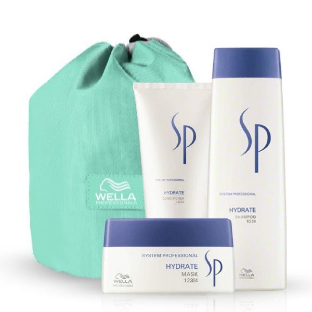 Wella Conditioner 200ml + Geschenkset SP gratis Mask Kosmetikbeutel Shampoo + 250ml Hydrate 200ml Haarpflege-Set +