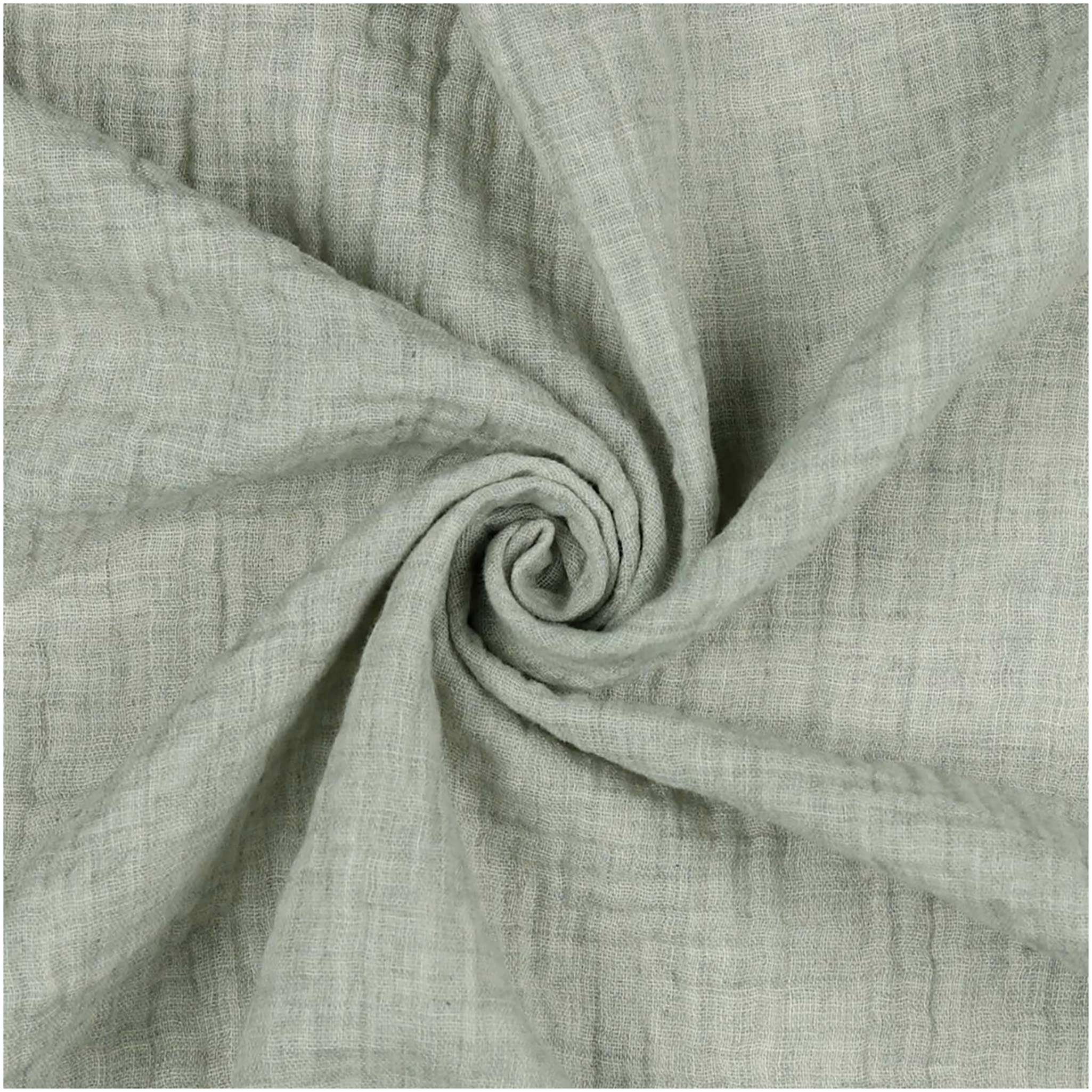 maDDma Stoff Melierter Musselin Stoff 50x136cm uni, 001 - natur