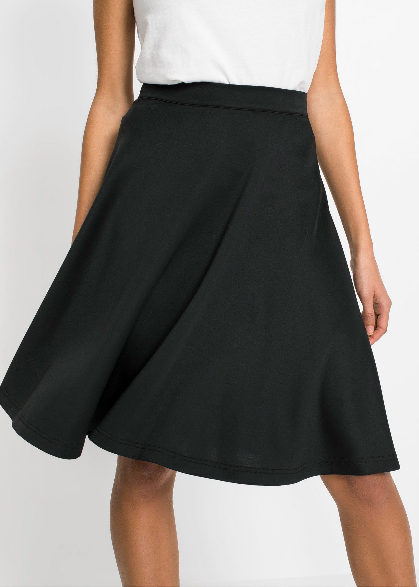 bonprix Sommerrock (1-tlg) aus Polyester und Elasthan, ausgestellte Passform, eleganter Stil
