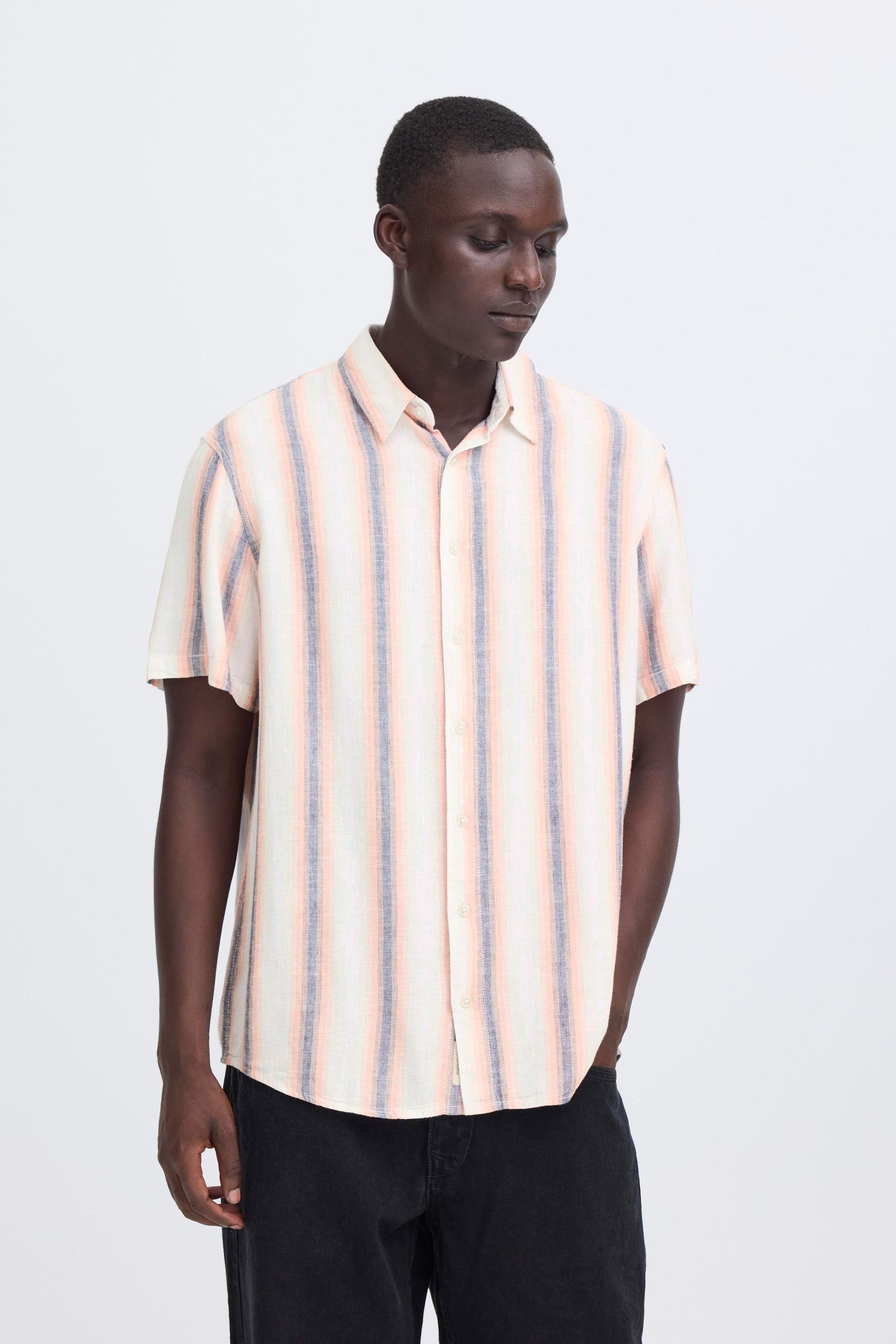 Blend Leinenhemd BHBobby Linen Mix Gestreiftes Leinenhemd