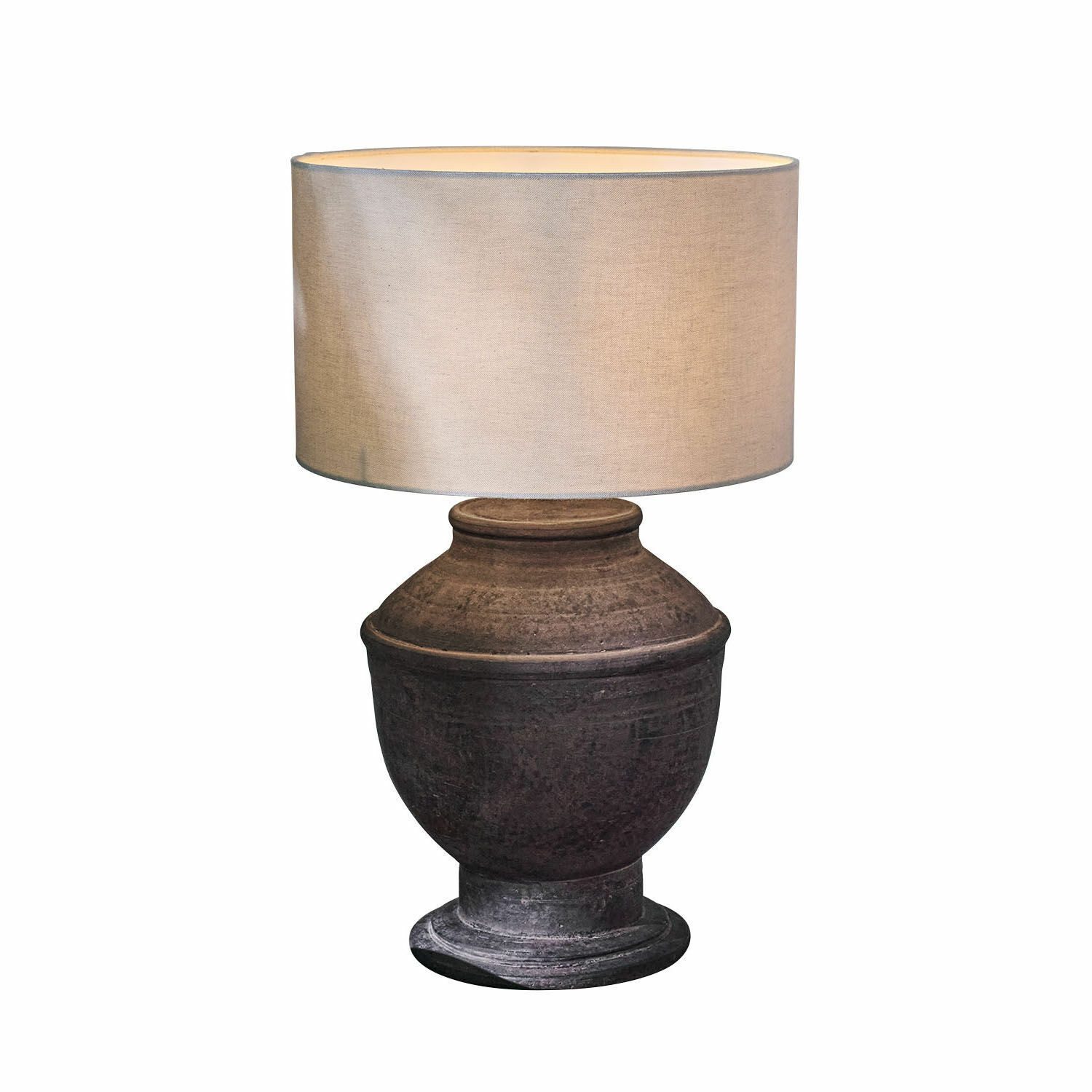 Mirabeau Tischleuchte Tischlampe Farnwood braun/creme