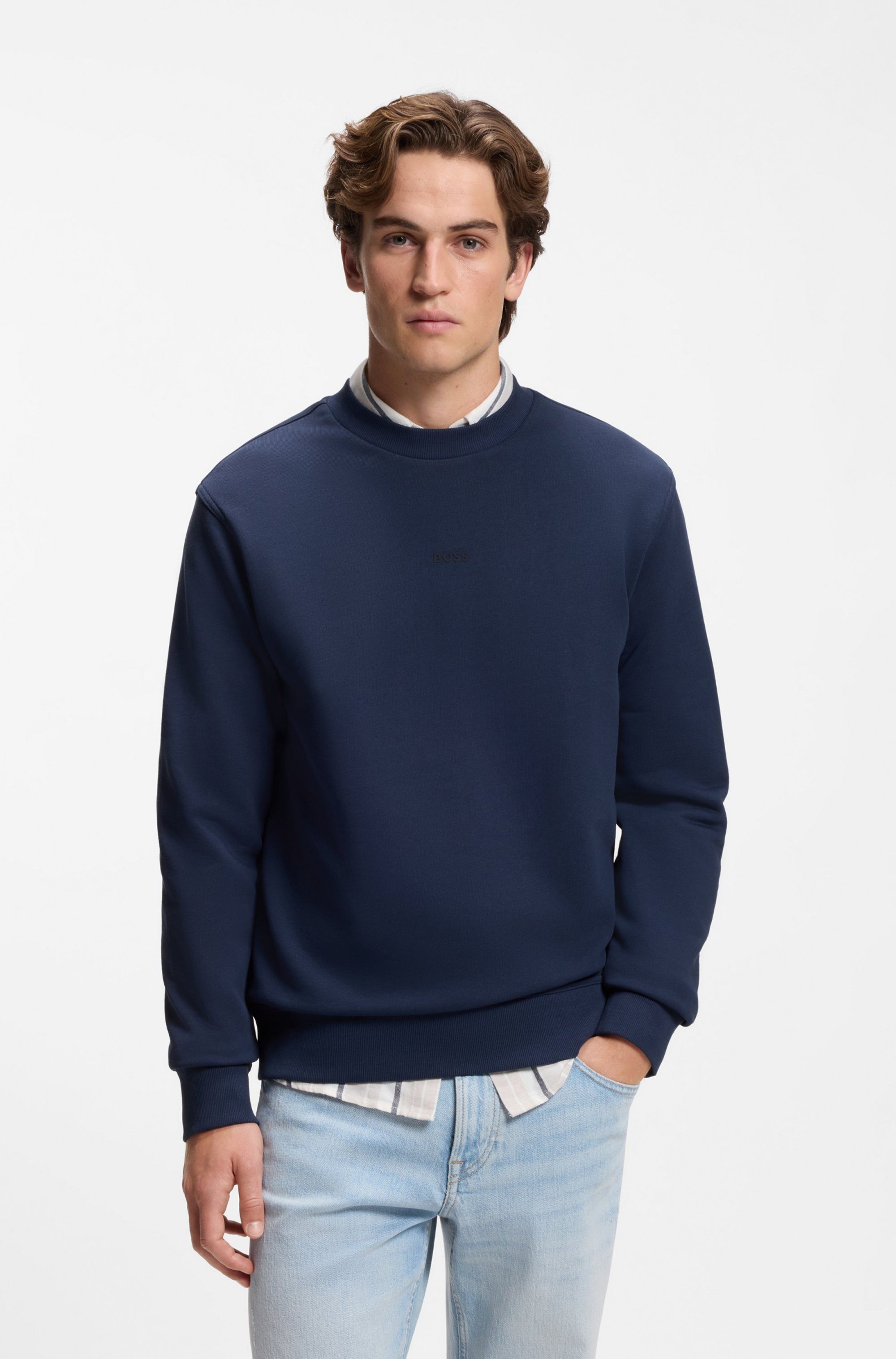 BOSS ORANGE Sweatshirt WeSmallcrew mit Logo auf der Brust
