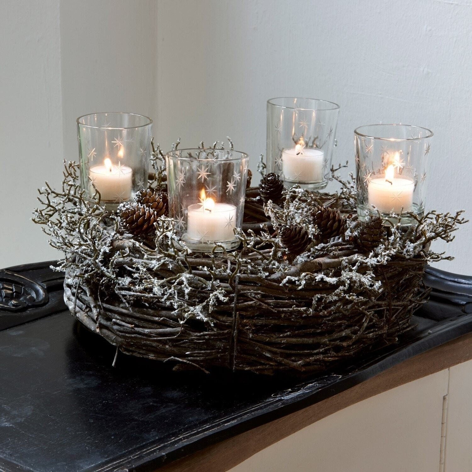 Mirabeau Adventskranz Steckwindlicht 4er Set Fenella günstig online kaufen