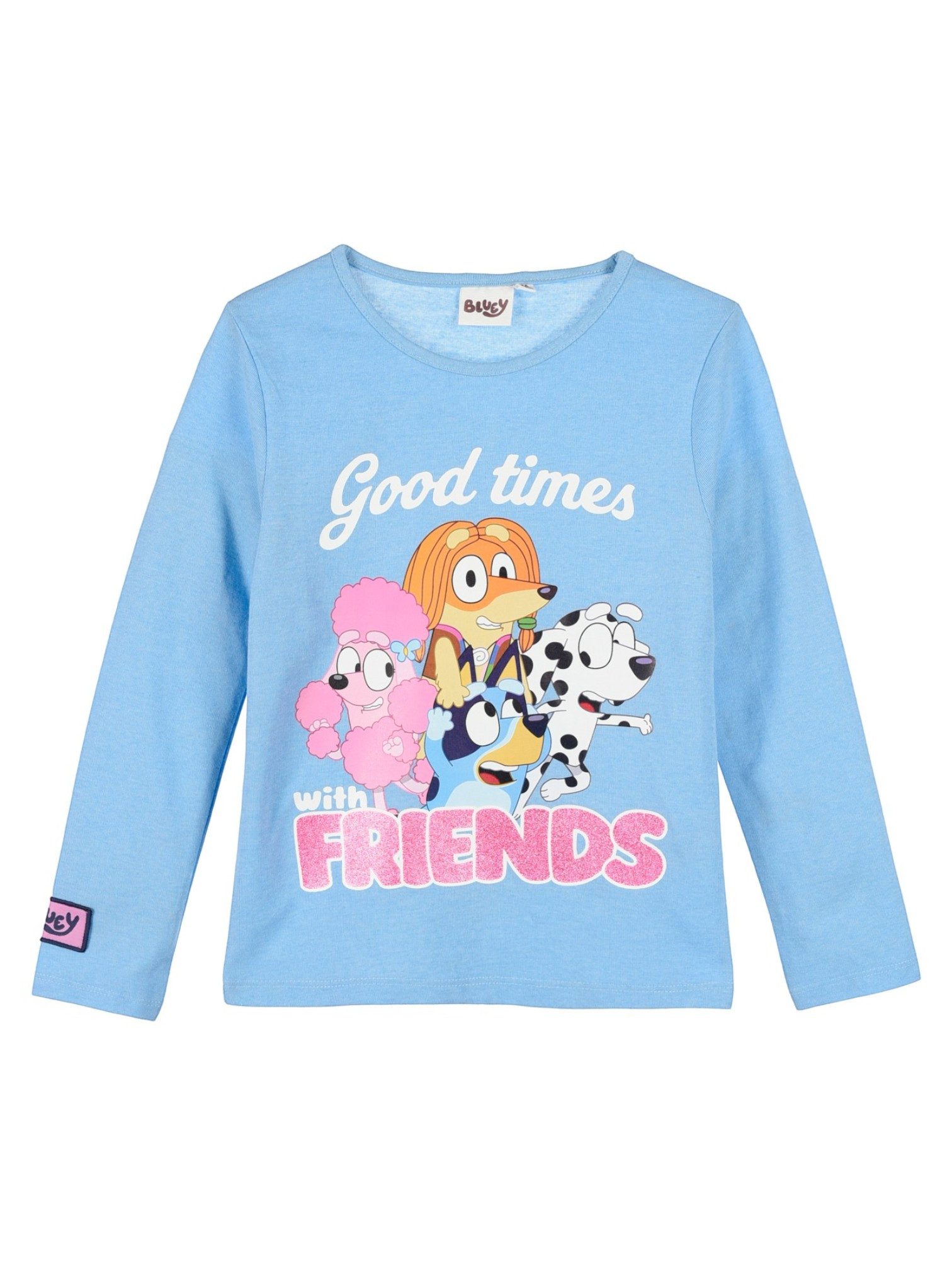 Bluey Langarmshirt Bluey & Friends Mädchen Jerseyshirt Gr. 98 - 116 cm