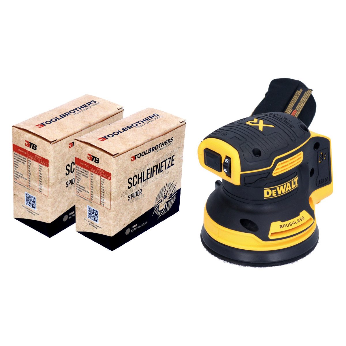 DeWalt Akku-Exzenterschleifer DCW 210 N Akku Exzenterschleifer 18 V 125 mm Brushless Solo + 2x