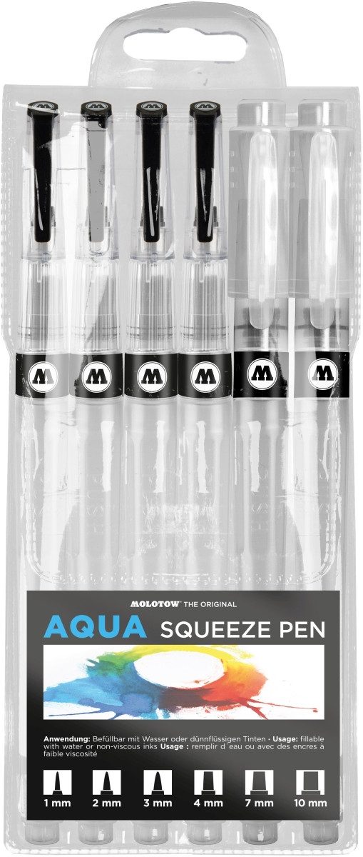 MOLOTOW Permanentmarker Leerstift Aqua Squeeze Pen Basic-Set 2