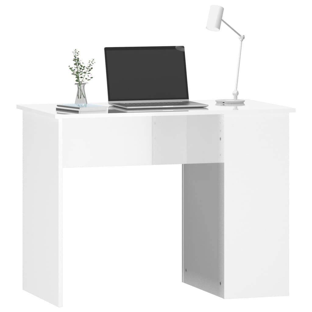 vidaXL Schreibtisch Schreibtisch Hochglanz-Weiß 100x55x75 cm günstig online kaufen