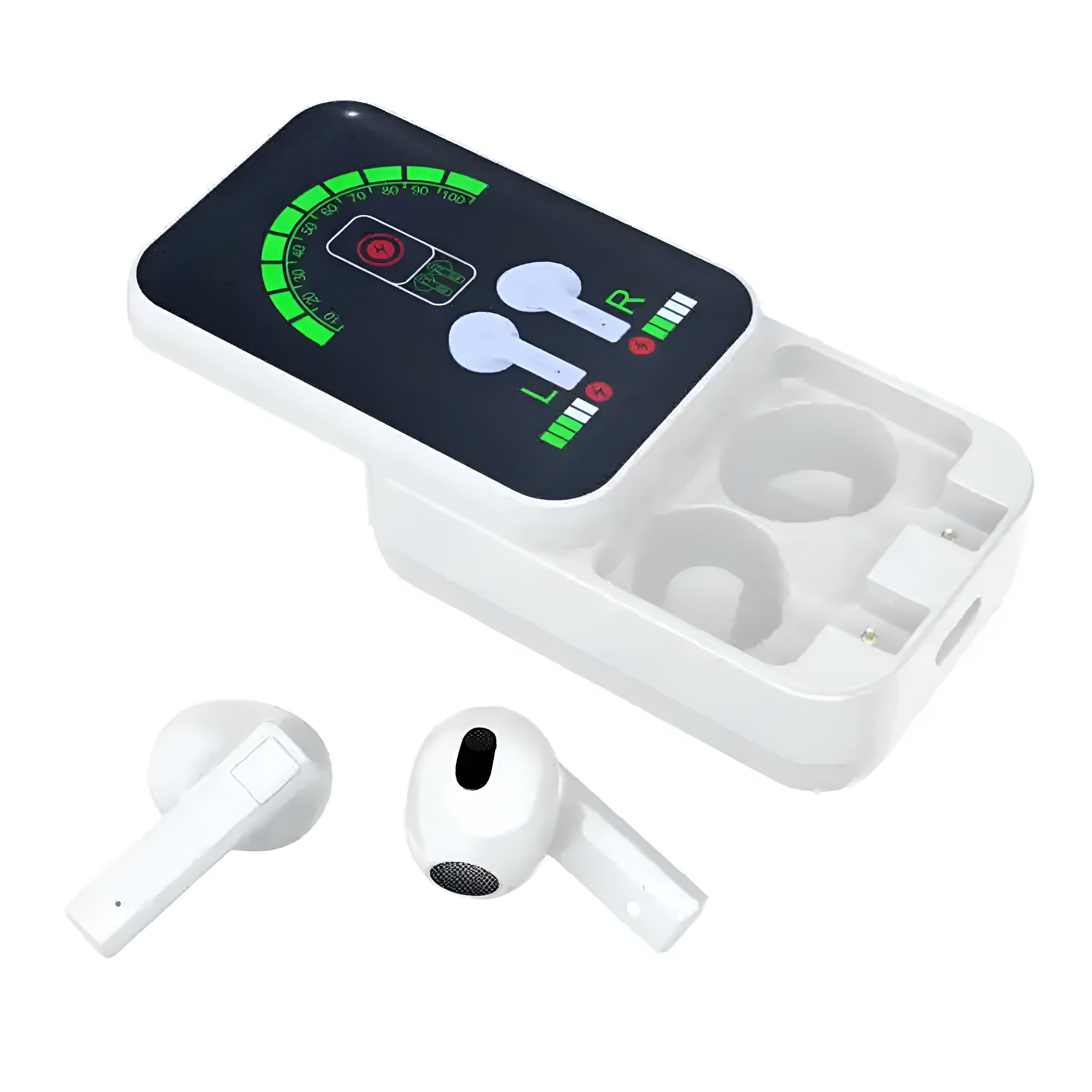 Sound IPX-5 PRO Geräusch-Annullierung, Bluetooth-Kopfhörer Qualität Premium Design, TWS LED-Anzeige, Ear Apple Wasserdicht, Wahre HD Komfortables Ohrhörer wireless Kabellose Headset Led-anzeige, LED Siri-Unterstützung, stereo, (Mikrofon, In
