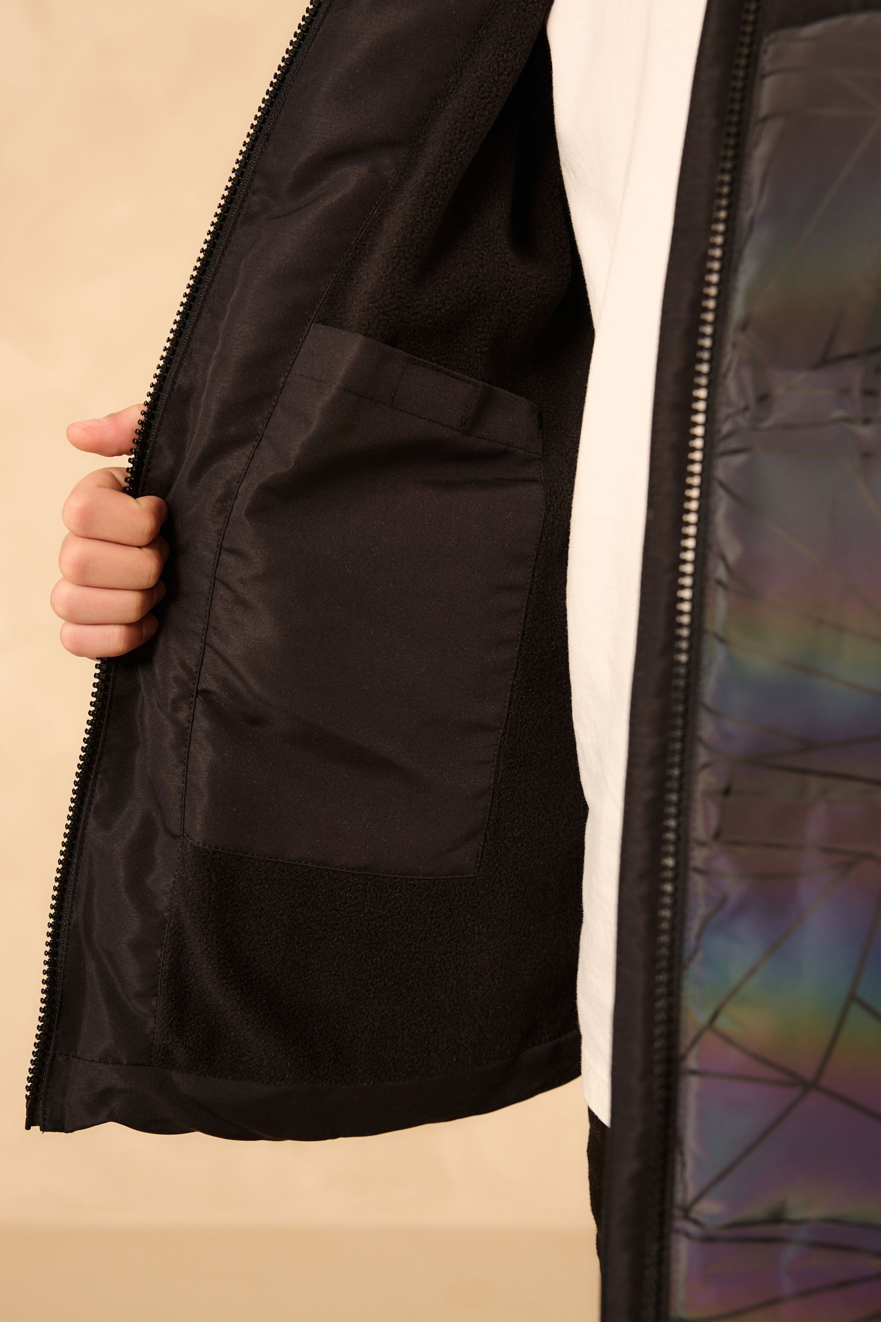 Next Steppjacke Wasserabweisender, reflektierender Mantel (1-St)