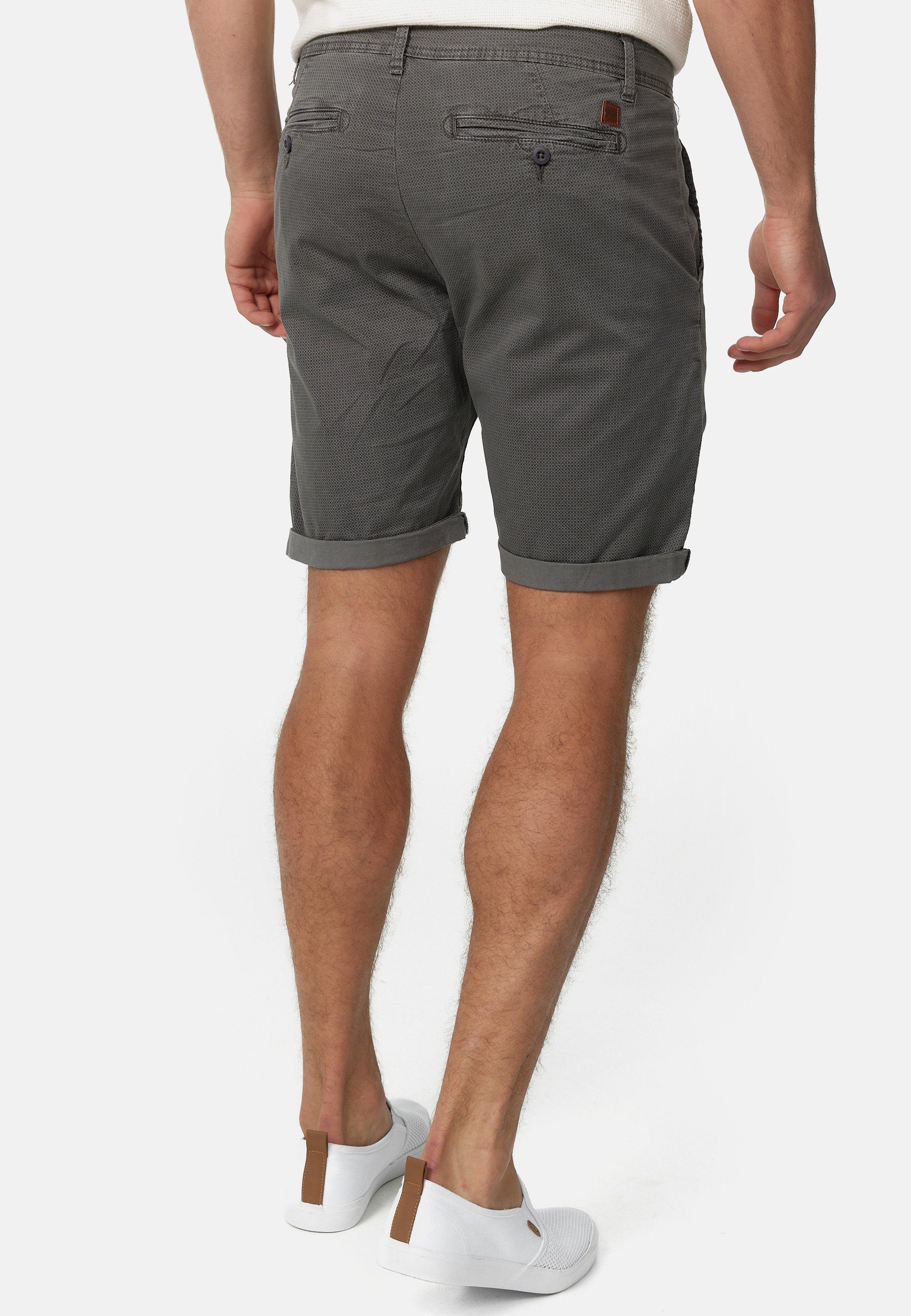 INDICODE Chinoshorts Herren Estrada Chino Shorts Herrenshorts mit 4 Taschen und Stoffpatch am Bund – Bild 5 von 5