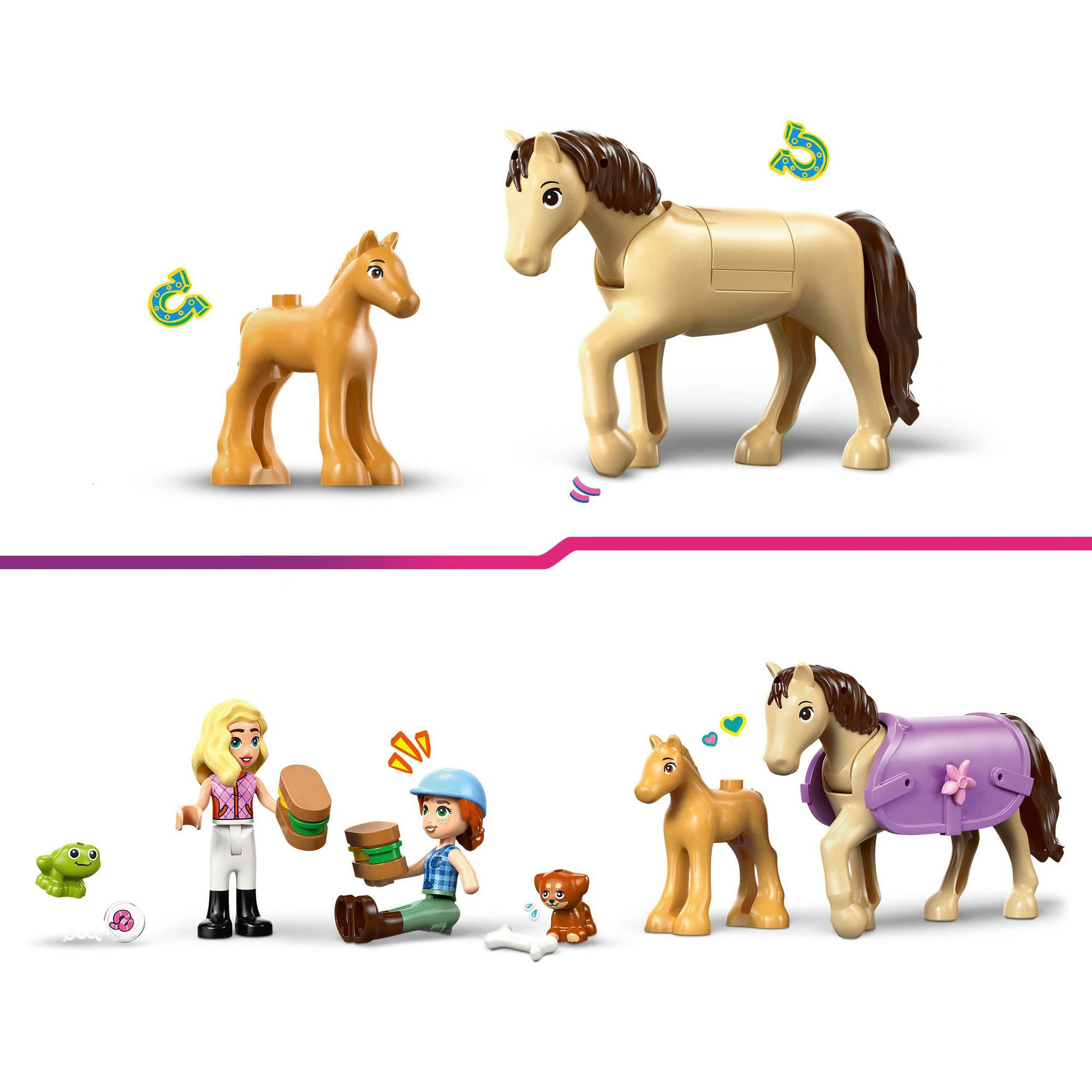 LEGO® Pferd und Fohlen mit Pferdeanhänger (42695), LEGO Friends Konstruktionsspielsteine, (279 St) – Bild 5 von 5