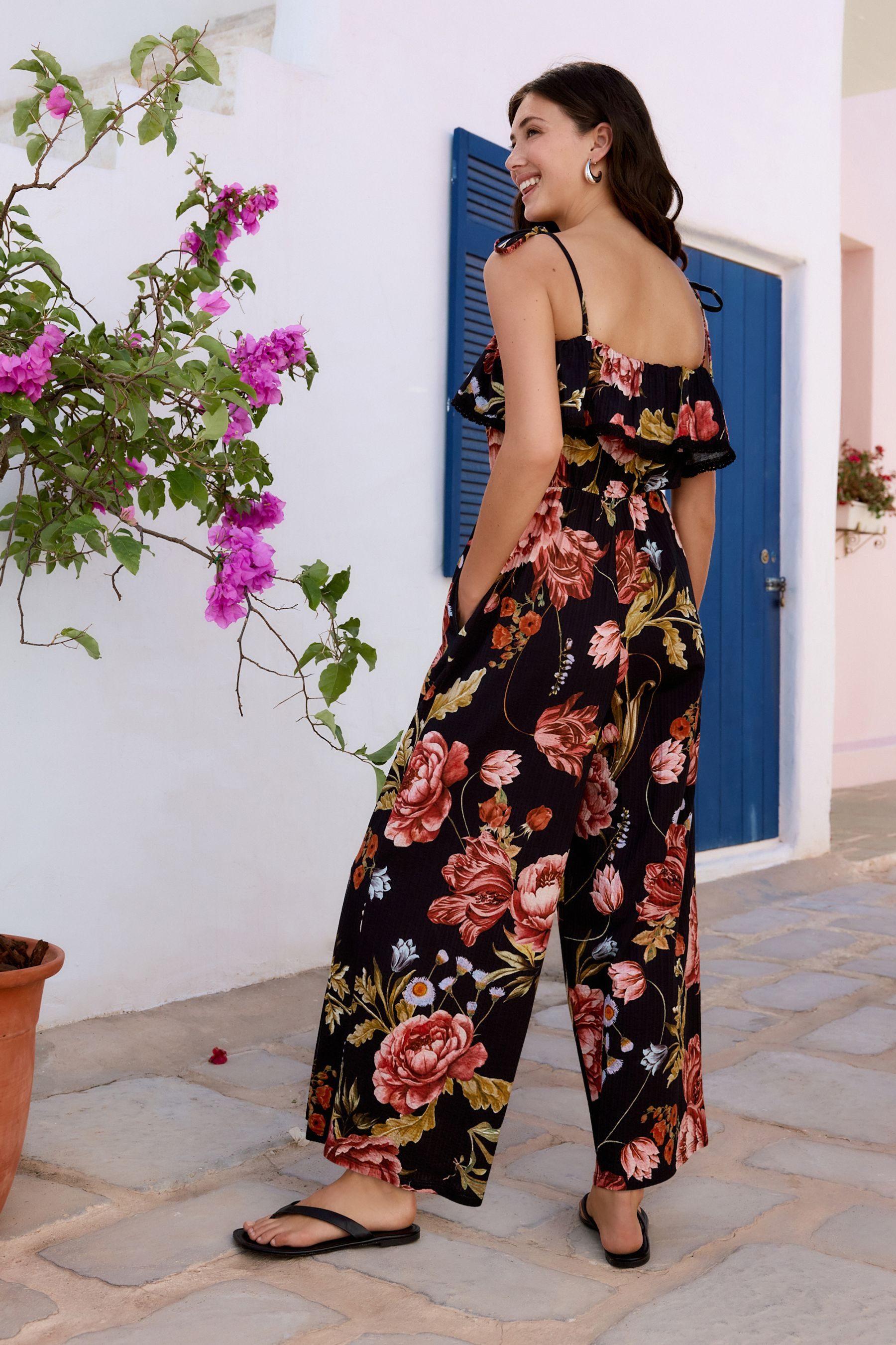 Next Jumpsuit Trägerloser Jersey-Jumpsuit mit weitem günstig online kaufen