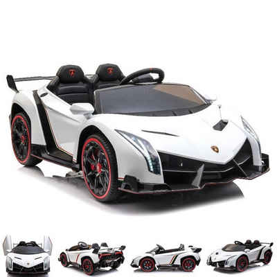 ES-Toys Elektro-Kinderauto Kinder Elektroauto Lamborghini, Belastbarkeit 50 kg, Veneno, Zweisitzer, EVA-Reifen, Radio