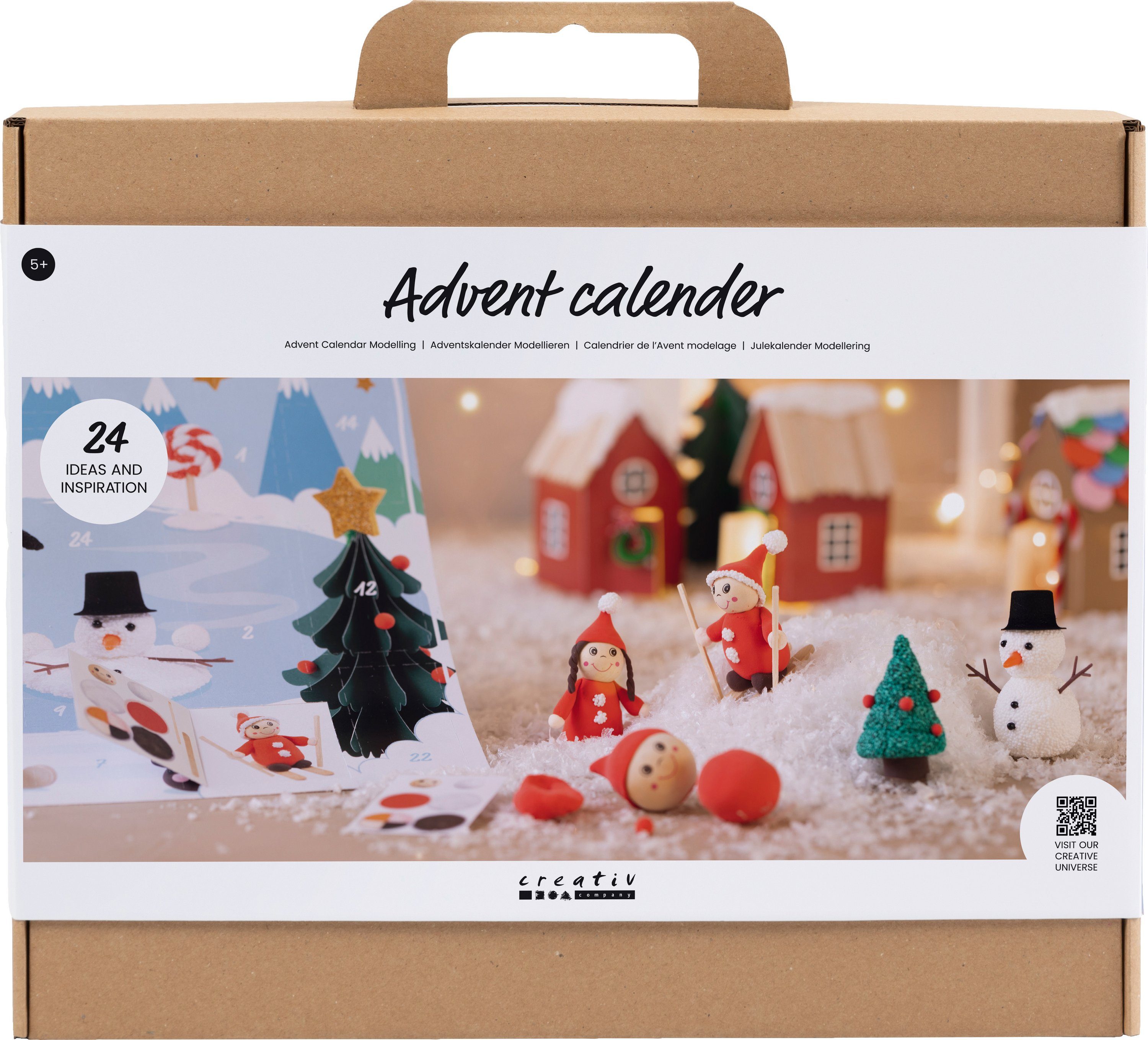 creativ company Kreativset Adventskalender Wichtel Modellieren, Inklusive Anleitung