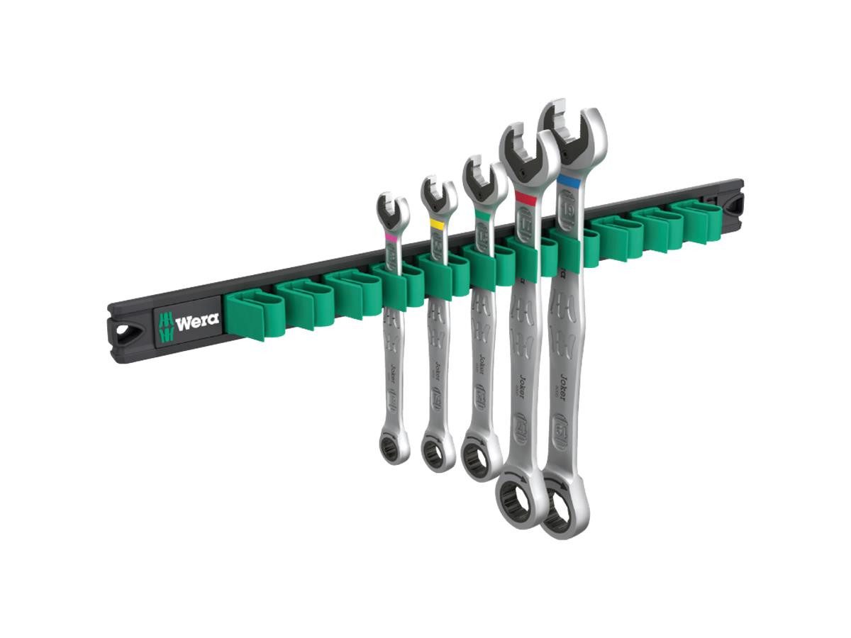Wera Ratschenringschlüssel 9631 Magnetleiste 6000 Joker 2 (Set), 5-teilig, 30° Rücholwinkel, Farbkennzeichnung nach Größen