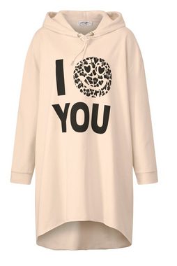 Angel of Style Sweatshirt Long-Hoody oversized I Love You Kapuze Langarm